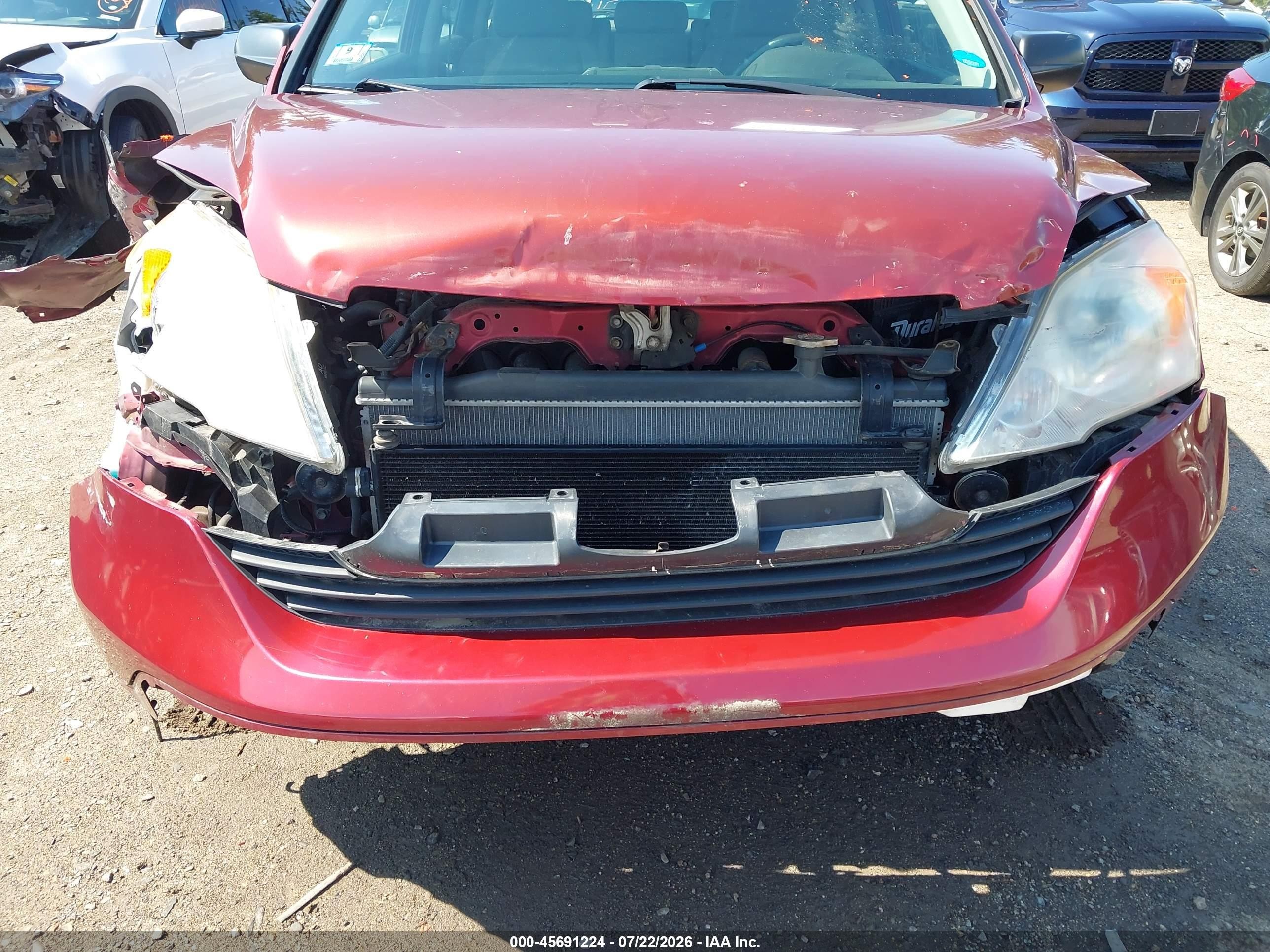 2007 Honda Cr-v Lx Maroon vin: JHLRE48367C064344