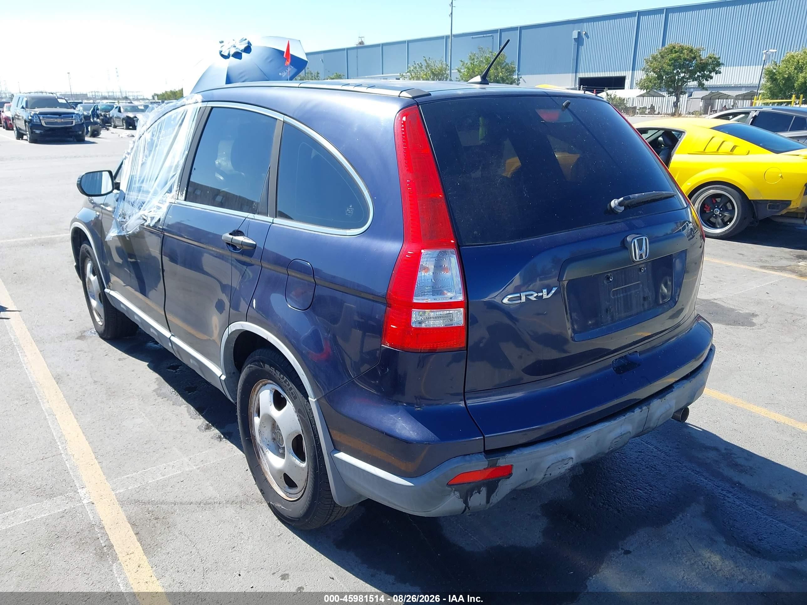 2008 Honda Cr-v Lx Blue vin: JHLRE48368C000693