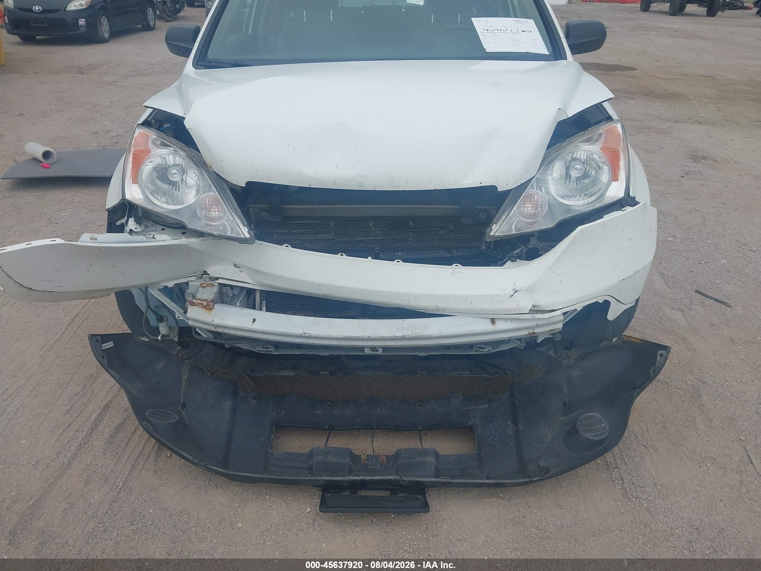 2008 Honda Cr-v Lx White vin: JHLRE48368C061347