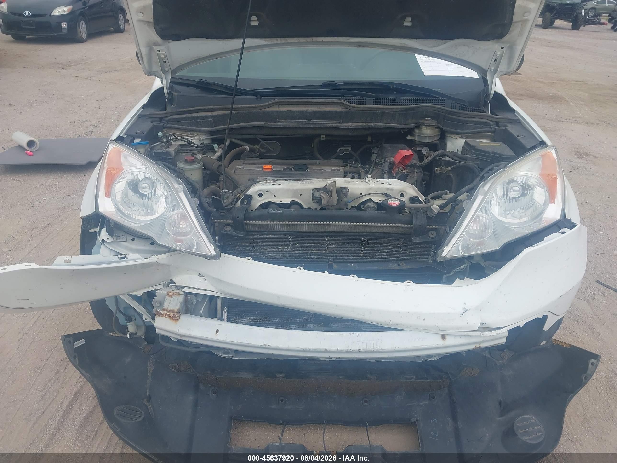 2008 Honda Cr-v Lx White vin: JHLRE48368C061347