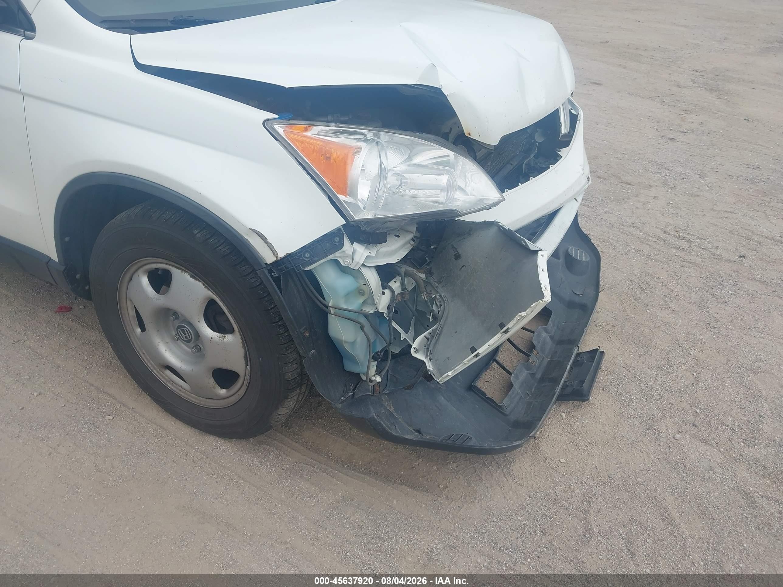 2008 Honda Cr-v Lx White vin: JHLRE48368C061347