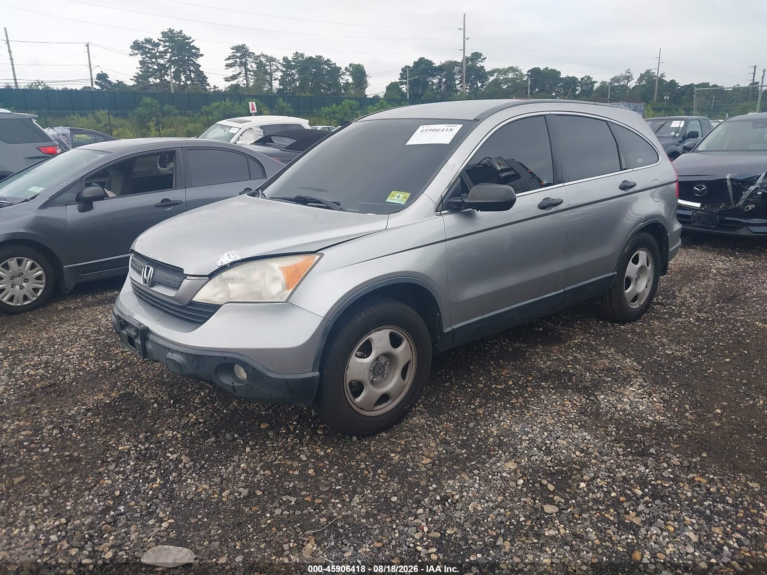 2008 Honda Cr-v Lx Silver vin: JHLRE48368C072459