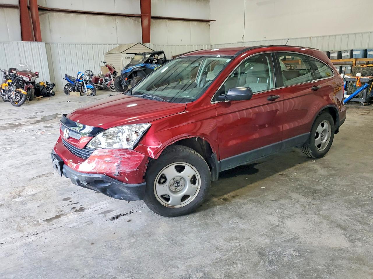 2009 Honda Cr-v Lx Red vin: JHLRE48369C009542