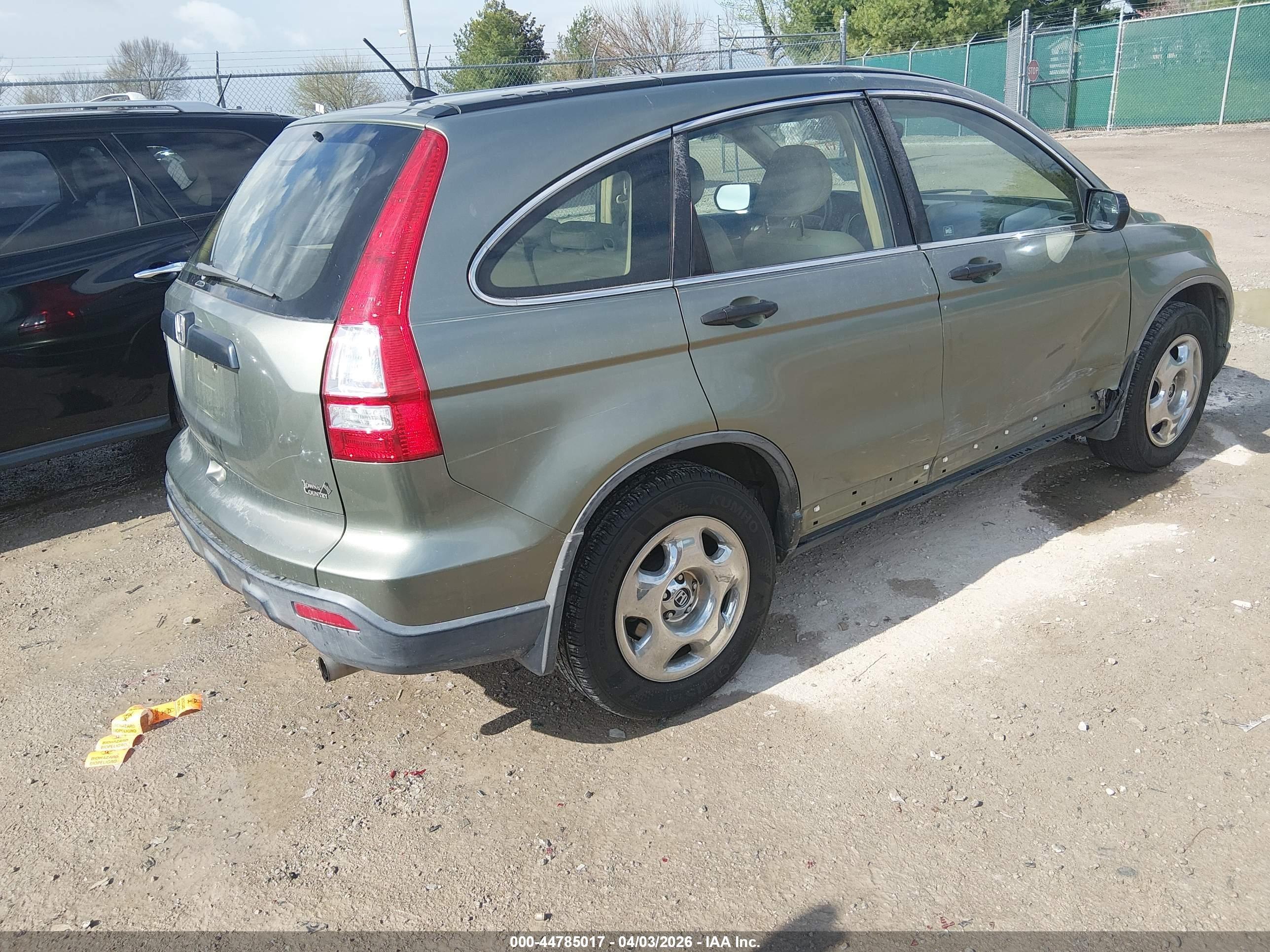 2009 Honda Cr-v Lx Green vin: JHLRE48369C017768