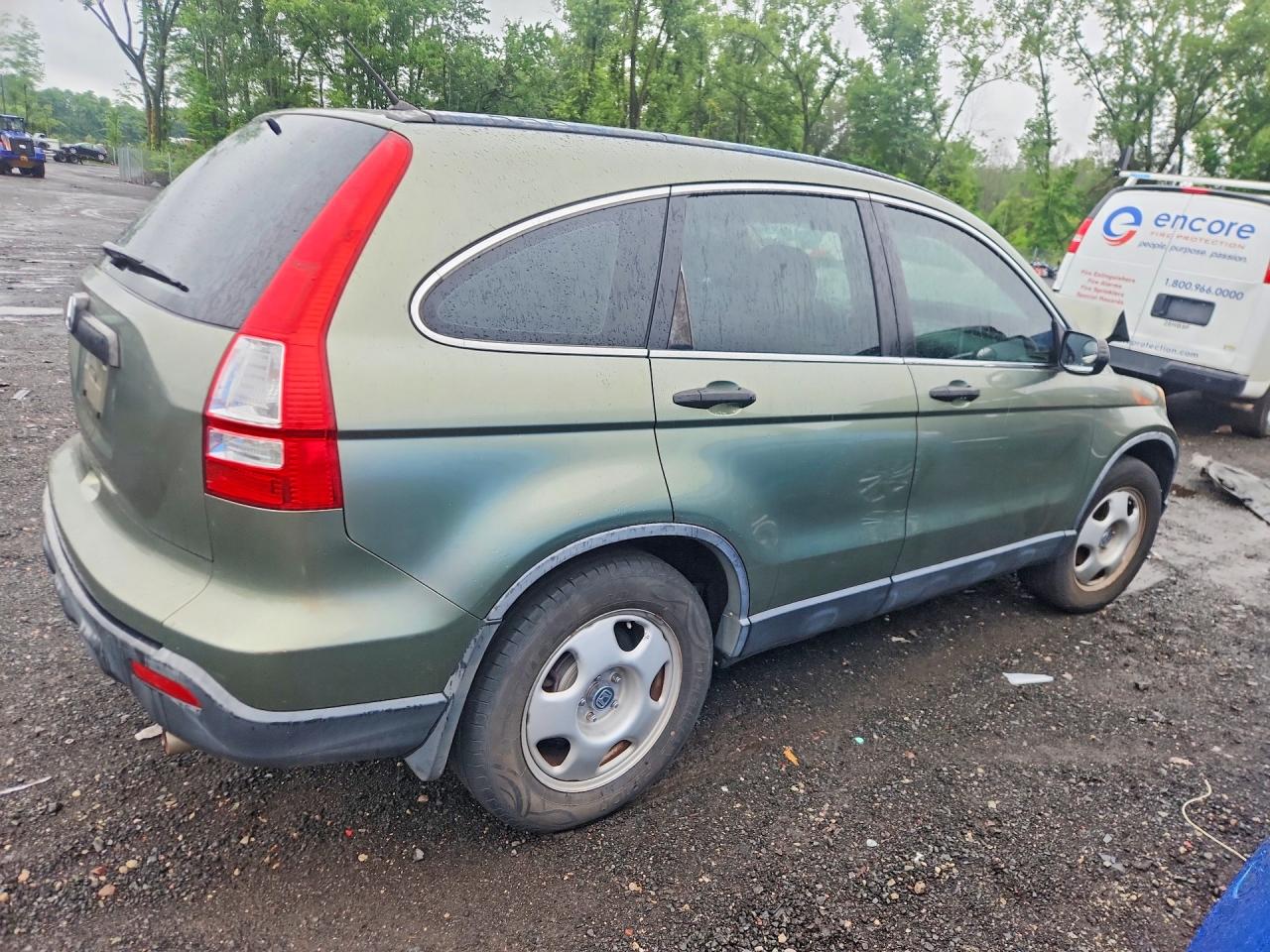 2007 Honda Cr-v Lx Green vin: JHLRE48377C008929
