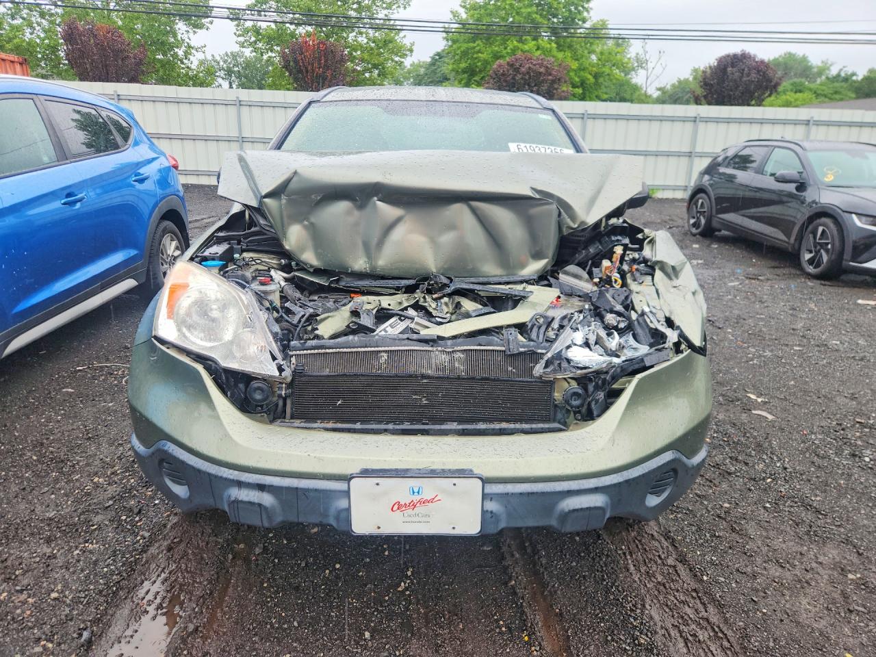 2007 Honda Cr-v Lx Green vin: JHLRE48377C008929