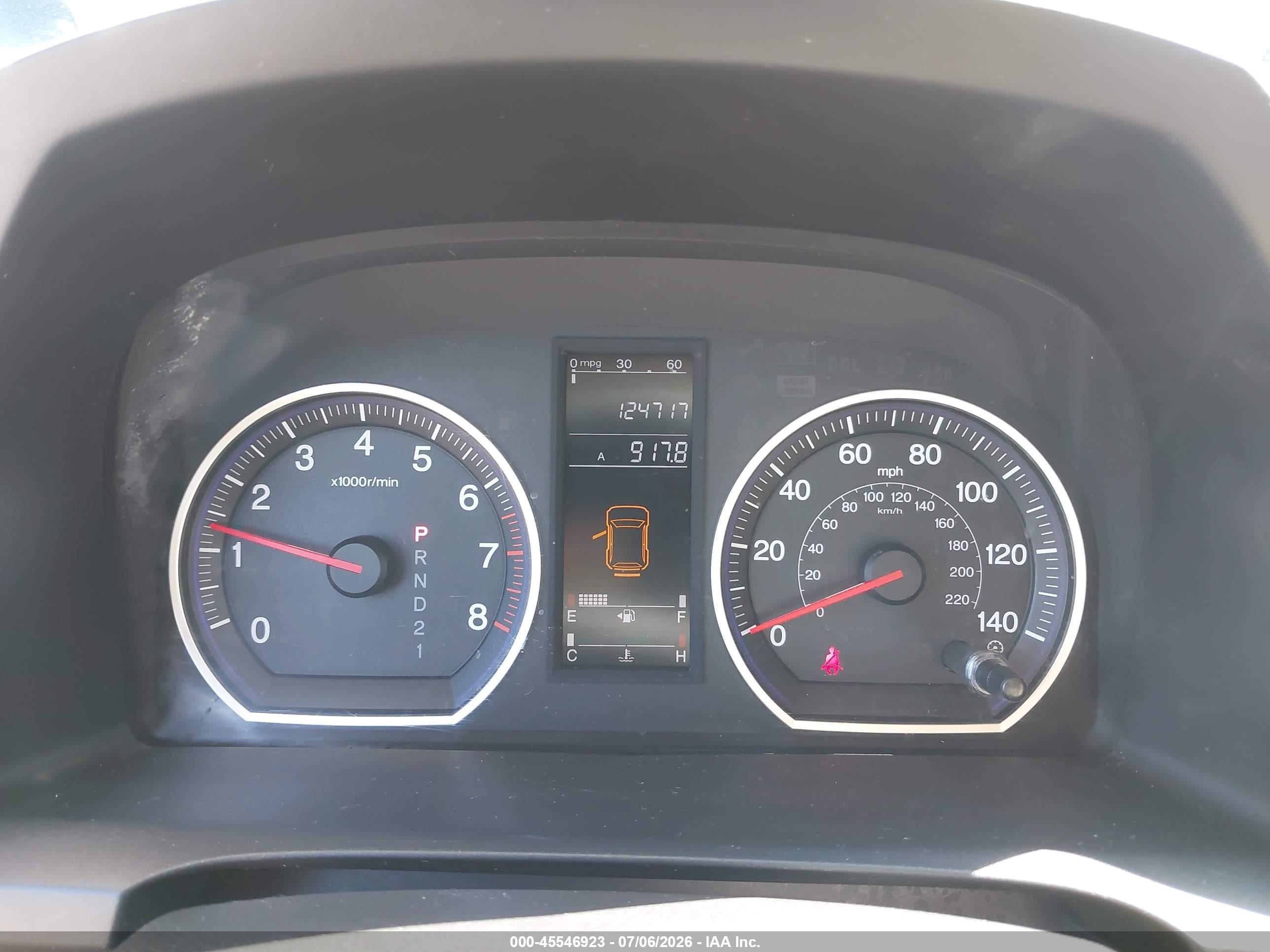 2007 Honda Cr-v Lx Green vin: JHLRE48377C025309