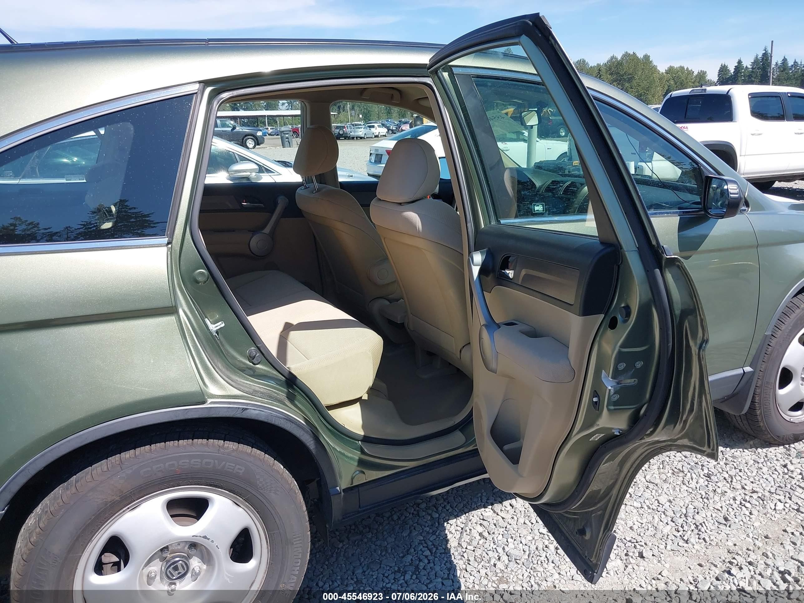 2007 Honda Cr-v Lx Green vin: JHLRE48377C025309