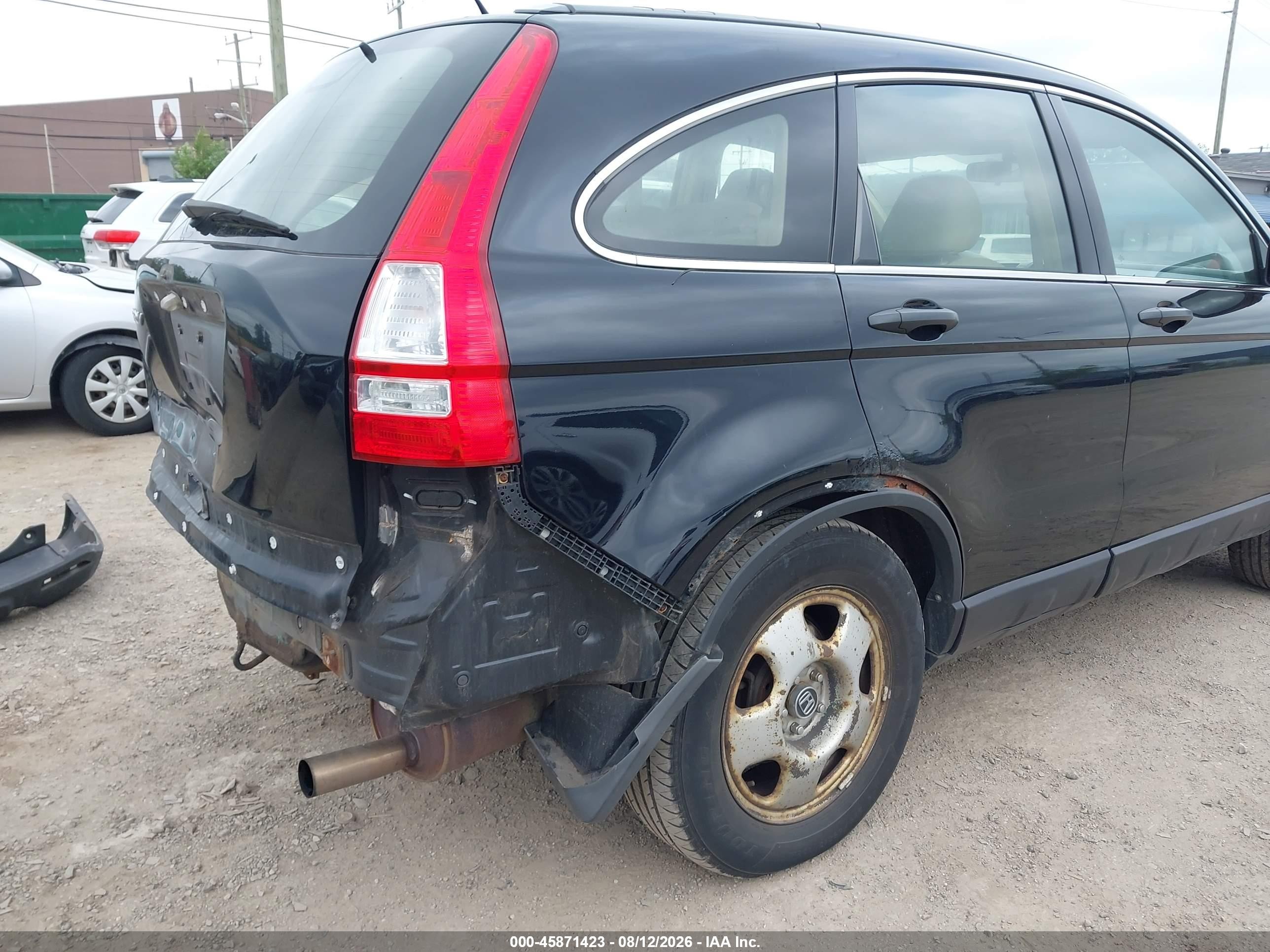 2007 Honda Cr-v Lx Black vin: JHLRE48377C048055