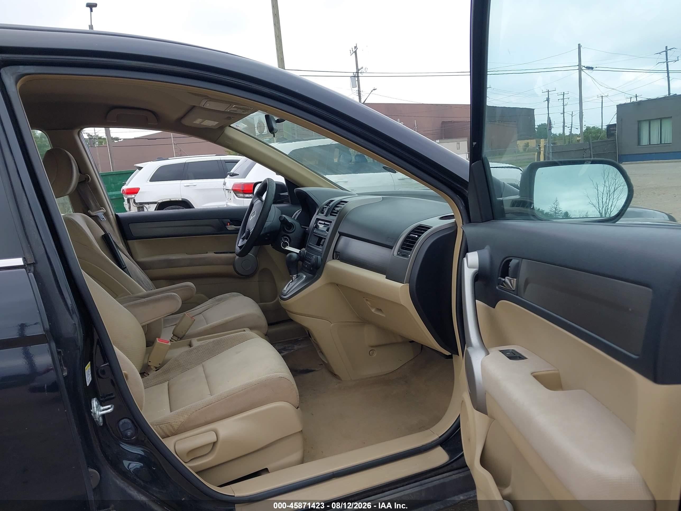 2007 Honda Cr-v Lx Black vin: JHLRE48377C048055