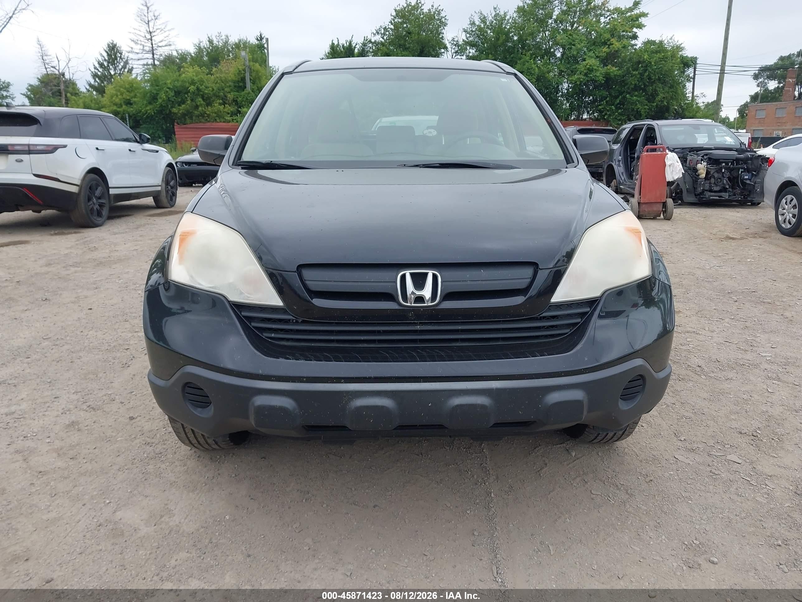 2007 Honda Cr-v Lx Black vin: JHLRE48377C048055