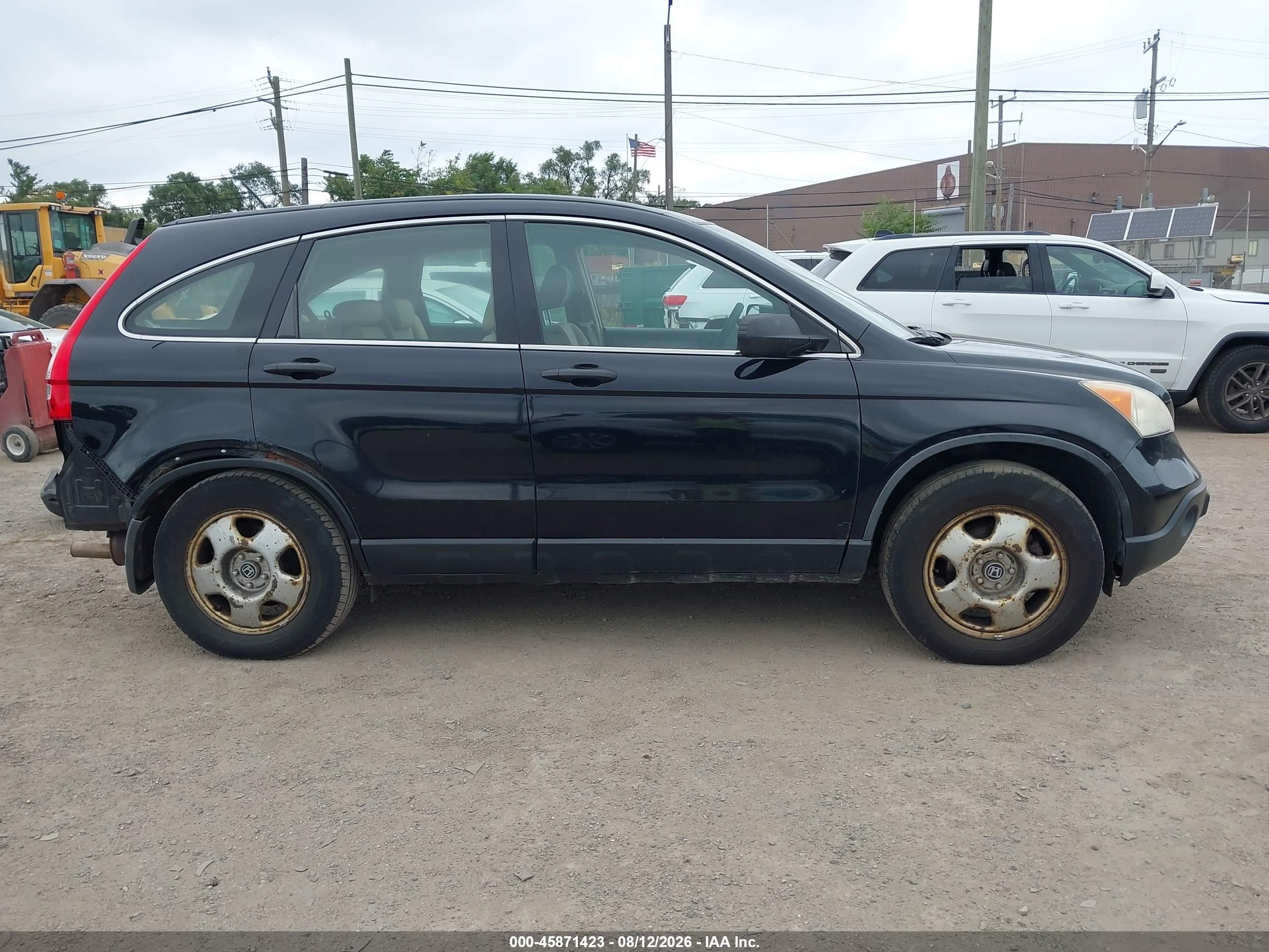 2007 Honda Cr-v Lx Black vin: JHLRE48377C048055