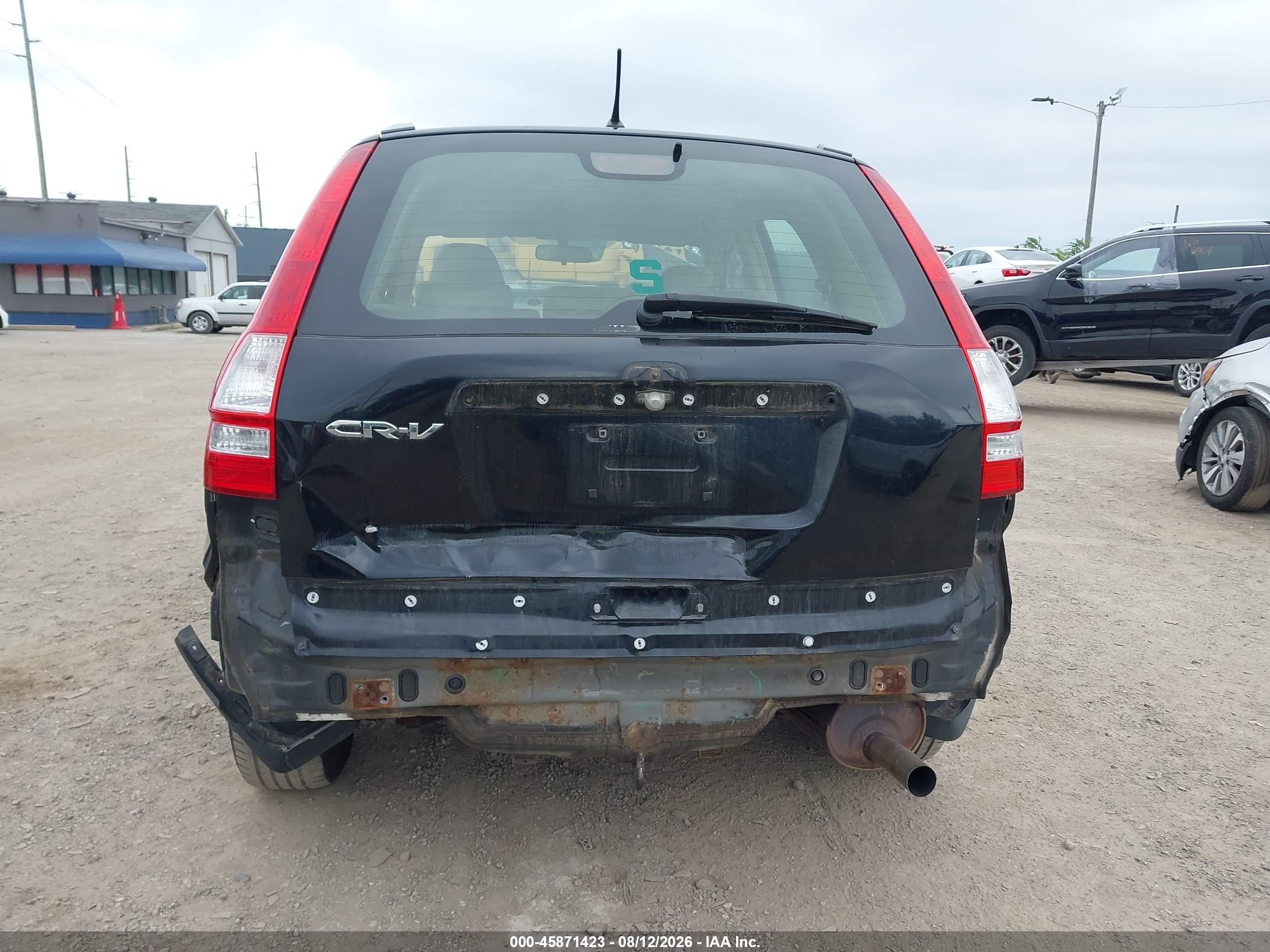 2007 Honda Cr-v Lx Black vin: JHLRE48377C048055