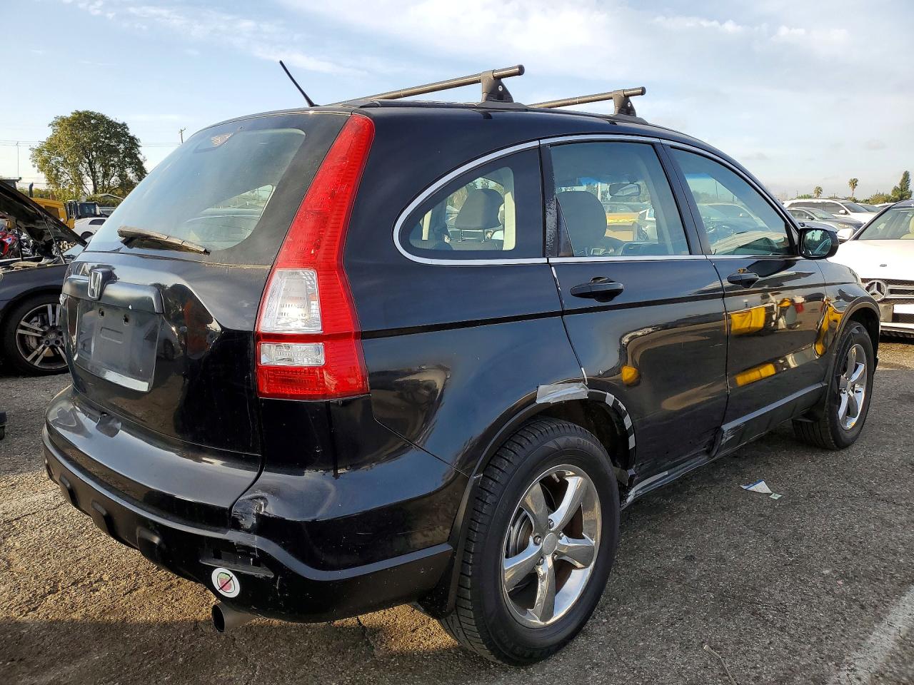 2007 Honda Cr-v Lx Black vin: JHLRE48377C051733