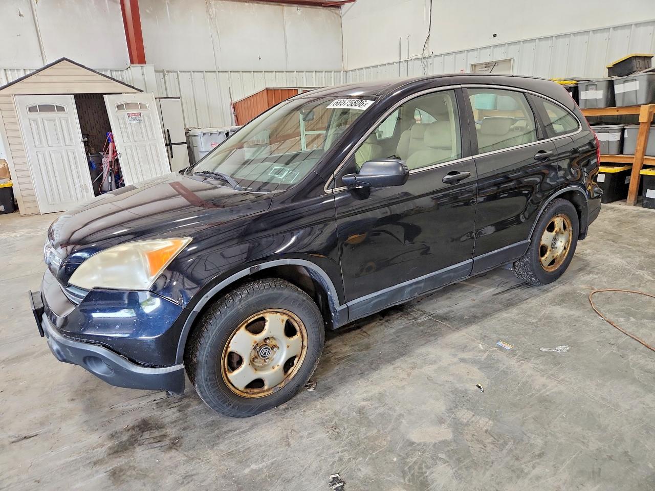 2007 Honda Cr-v Lx Black vin: JHLRE48377C069469