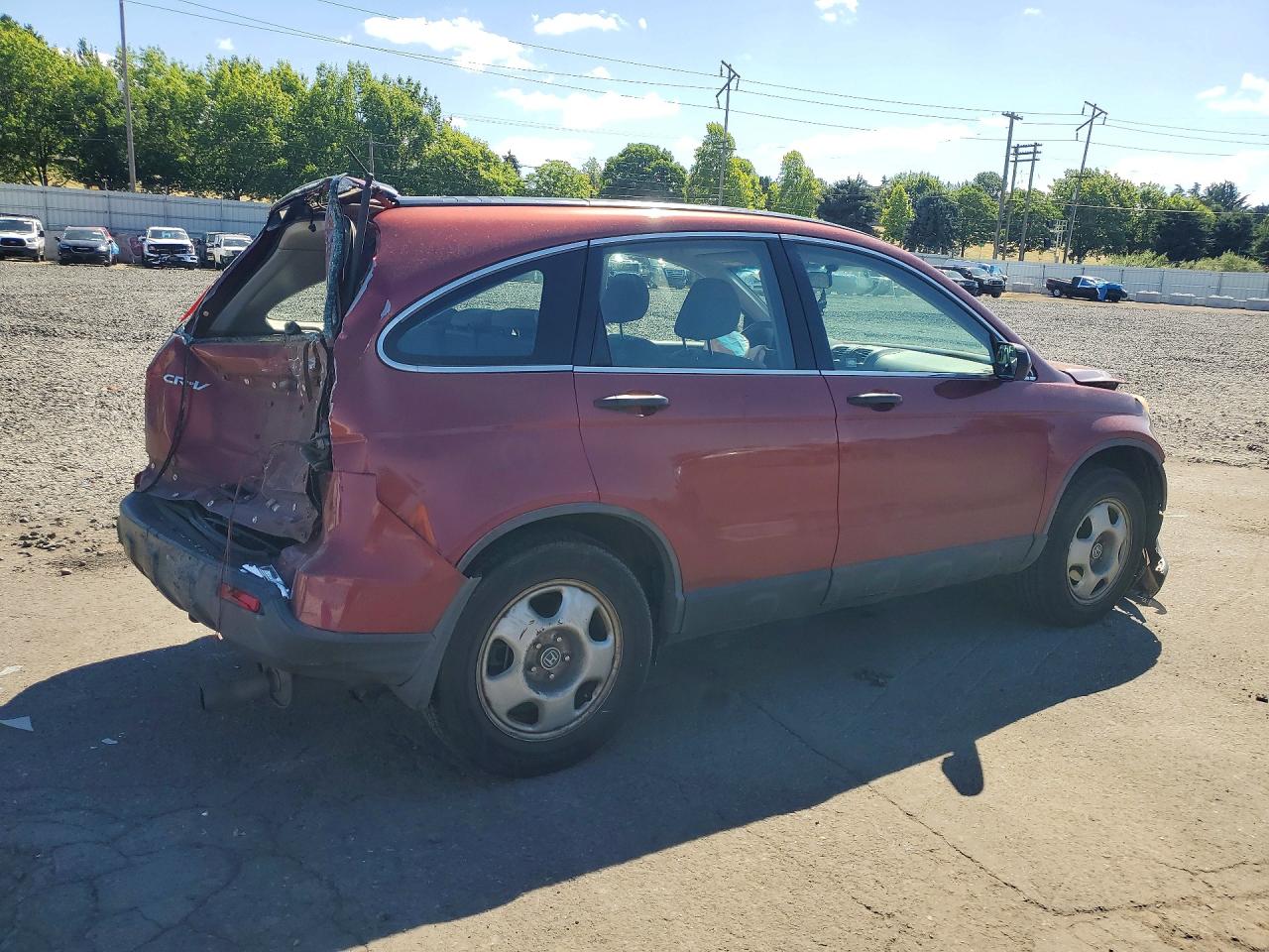 2007 Honda Cr-v Lx Red vin: JHLRE48377C093058