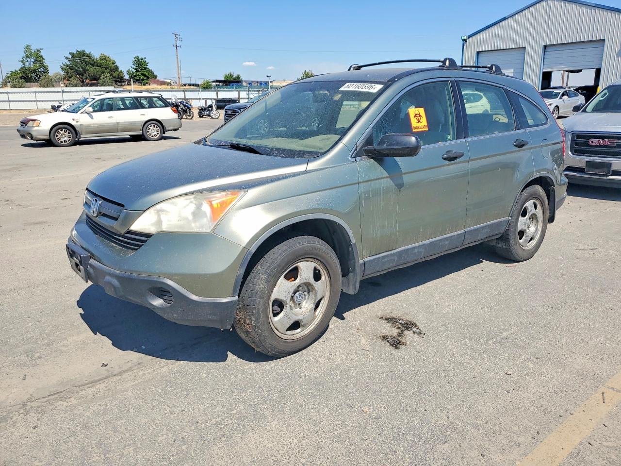 2007 Honda Cr-v Lx Green vin: JHLRE48377C098650