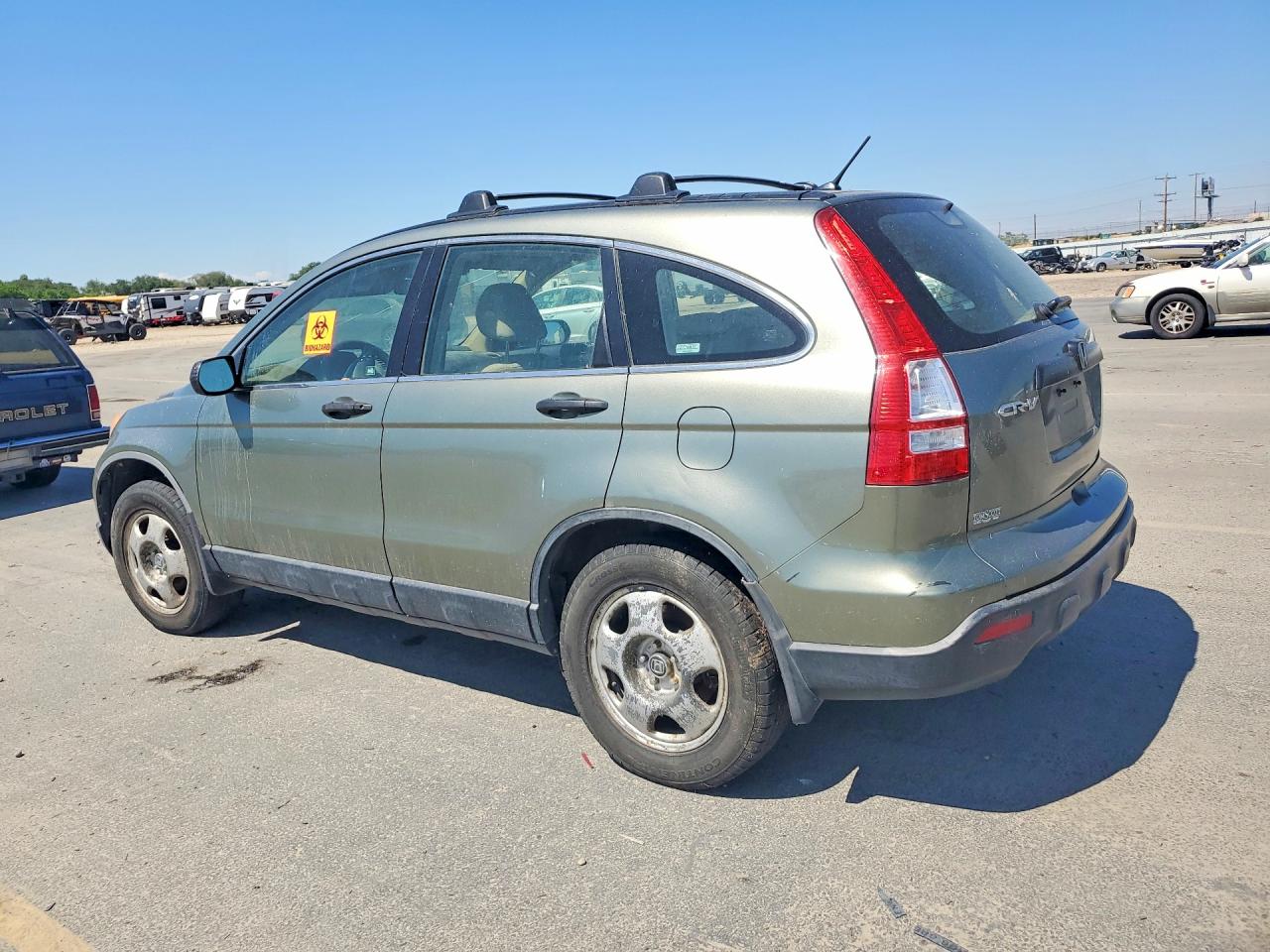 2007 Honda Cr-v Lx Green vin: JHLRE48377C098650