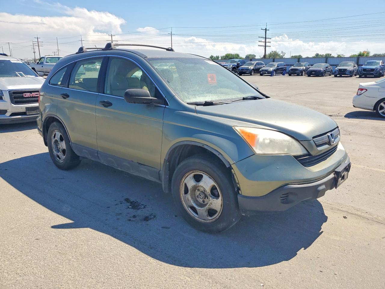 2007 Honda Cr-v Lx Green vin: JHLRE48377C098650