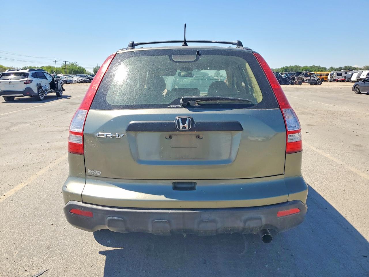 2007 Honda Cr-v Lx Green vin: JHLRE48377C098650