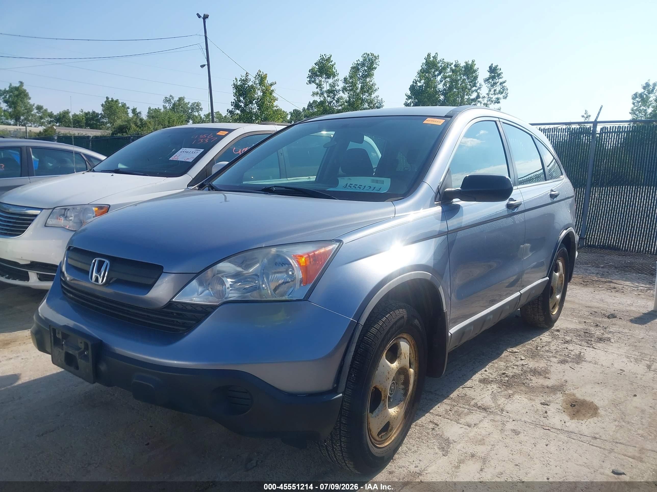 2008 Honda Cr-v Lx Blue vin: JHLRE48378C003733
