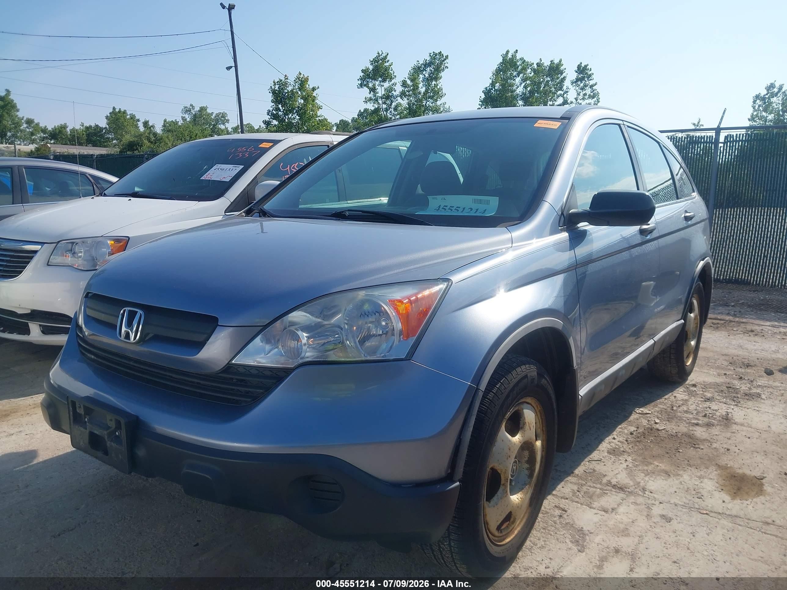 2008 Honda Cr-v Lx Blue vin: JHLRE48378C003733