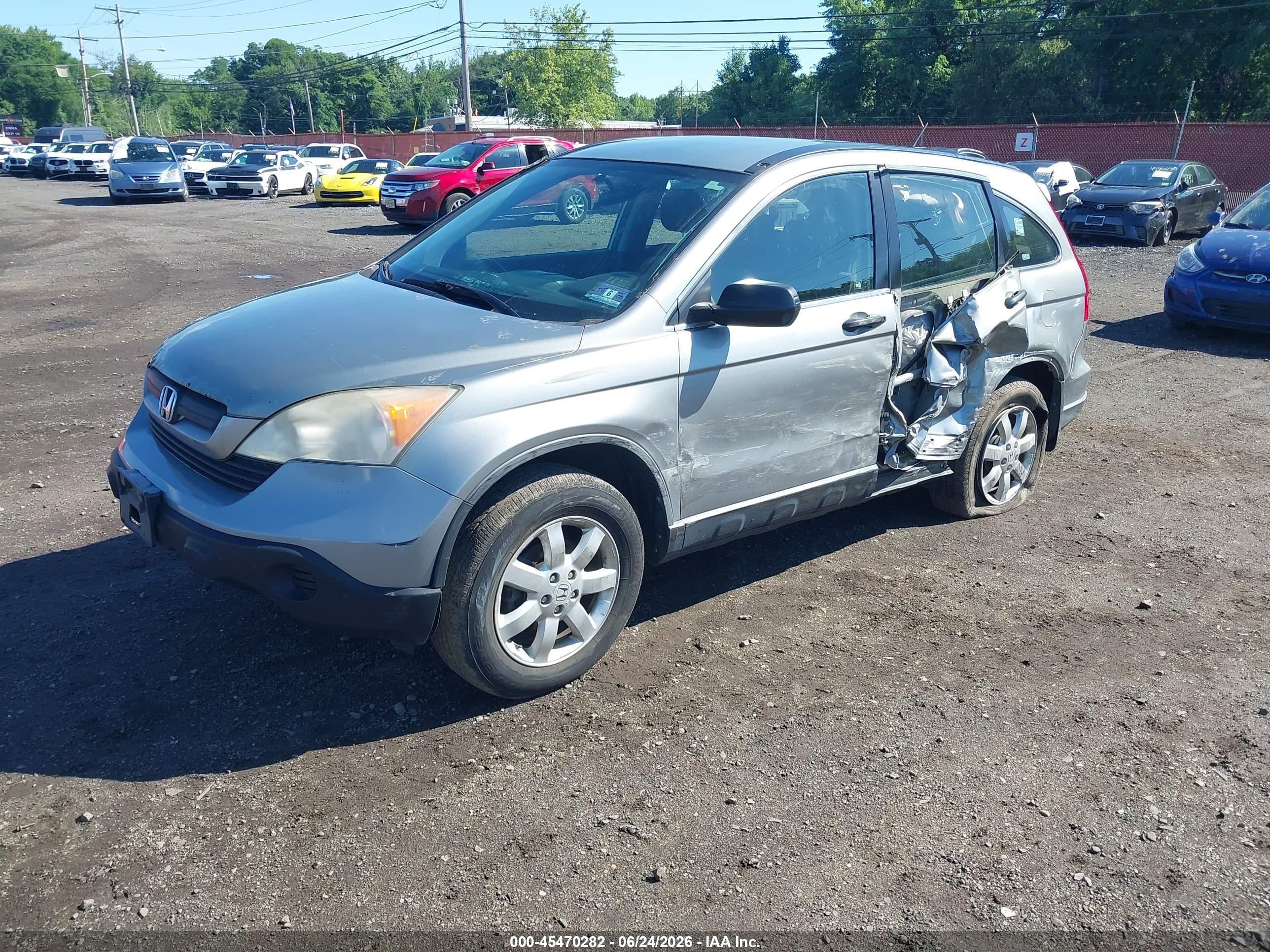 2008 Honda Cr-v Lx Silver vin: JHLRE48378C070736