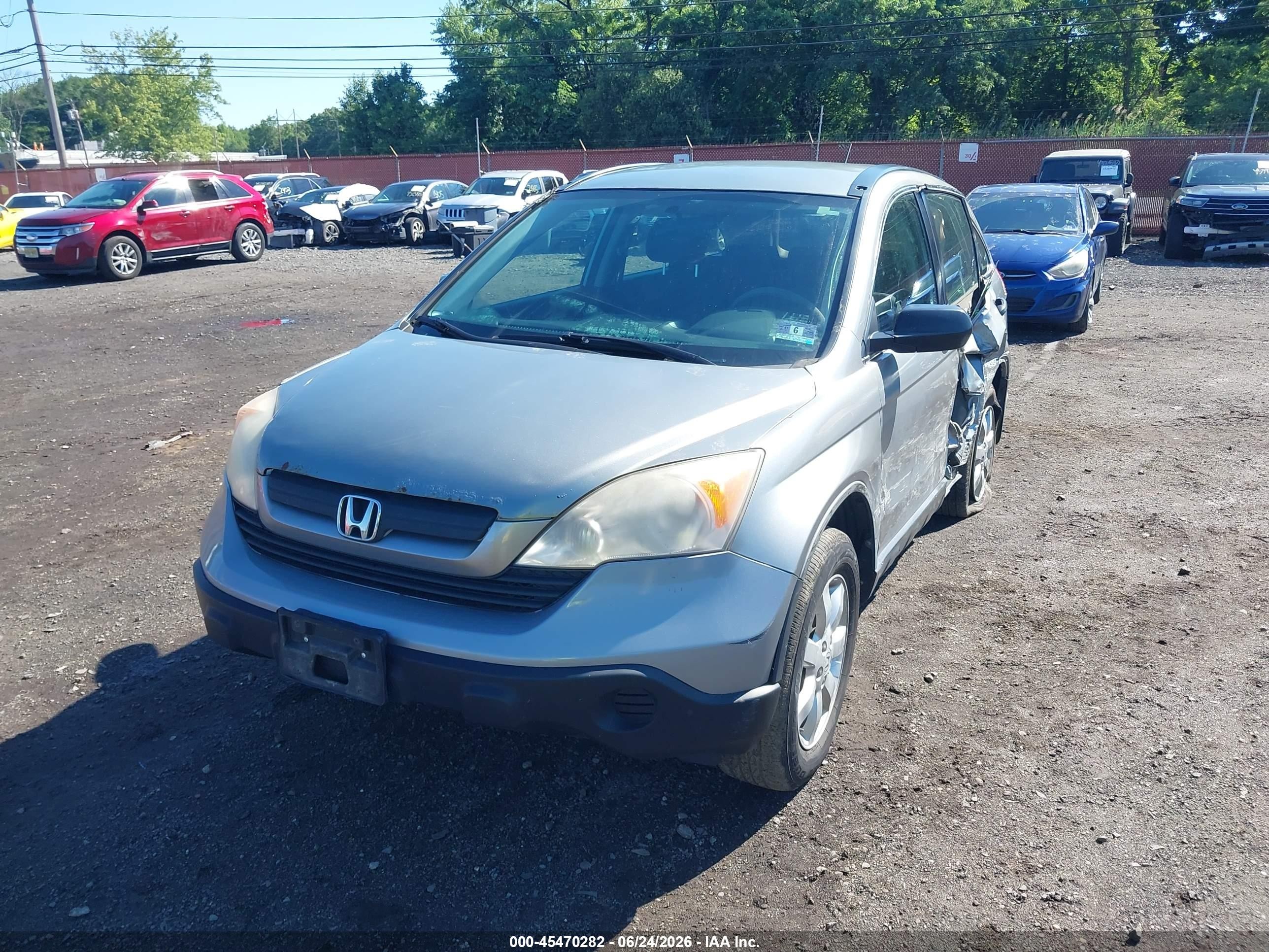 2008 Honda Cr-v Lx Silver vin: JHLRE48378C070736