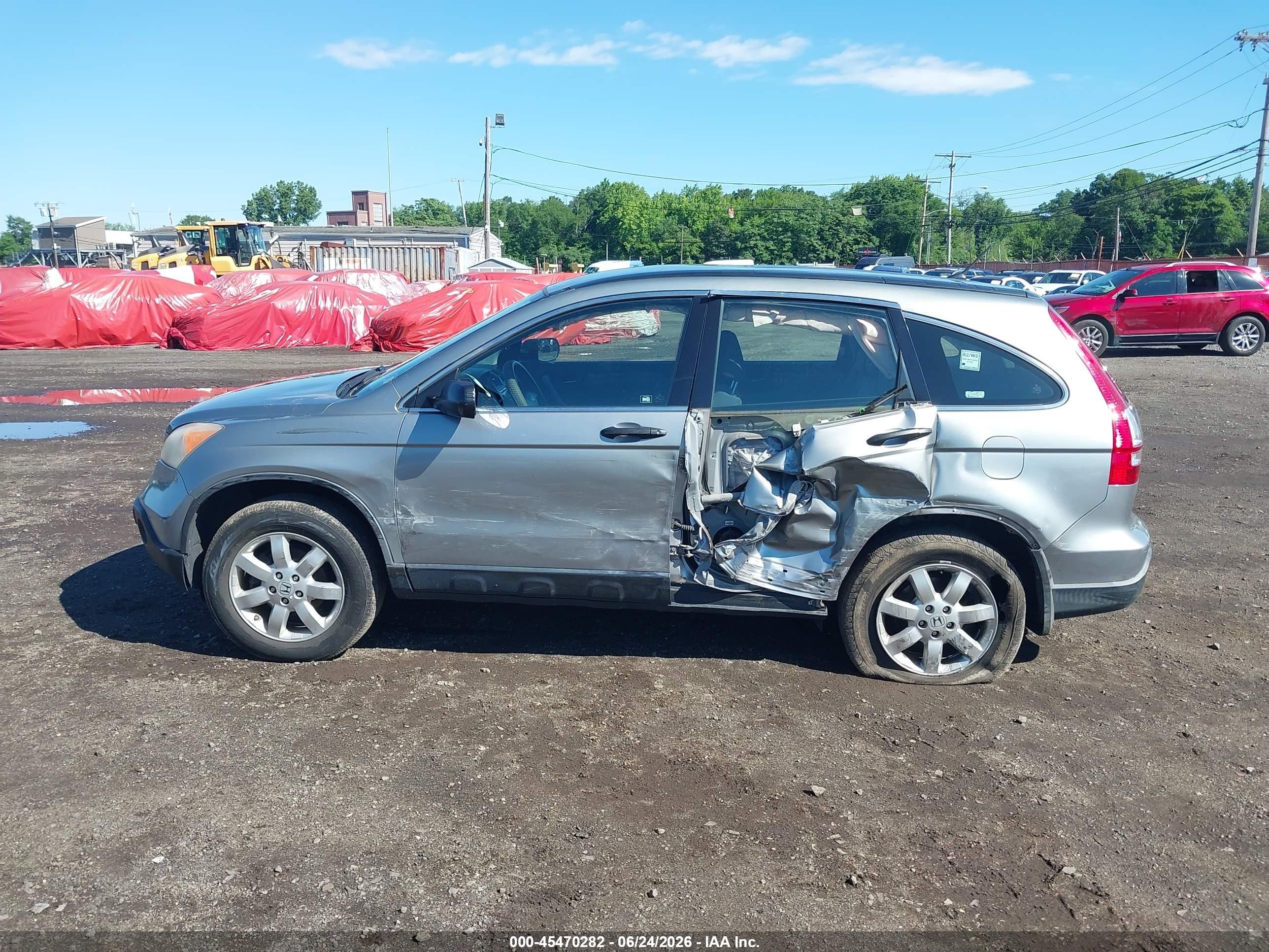 2008 Honda Cr-v Lx Silver vin: JHLRE48378C070736