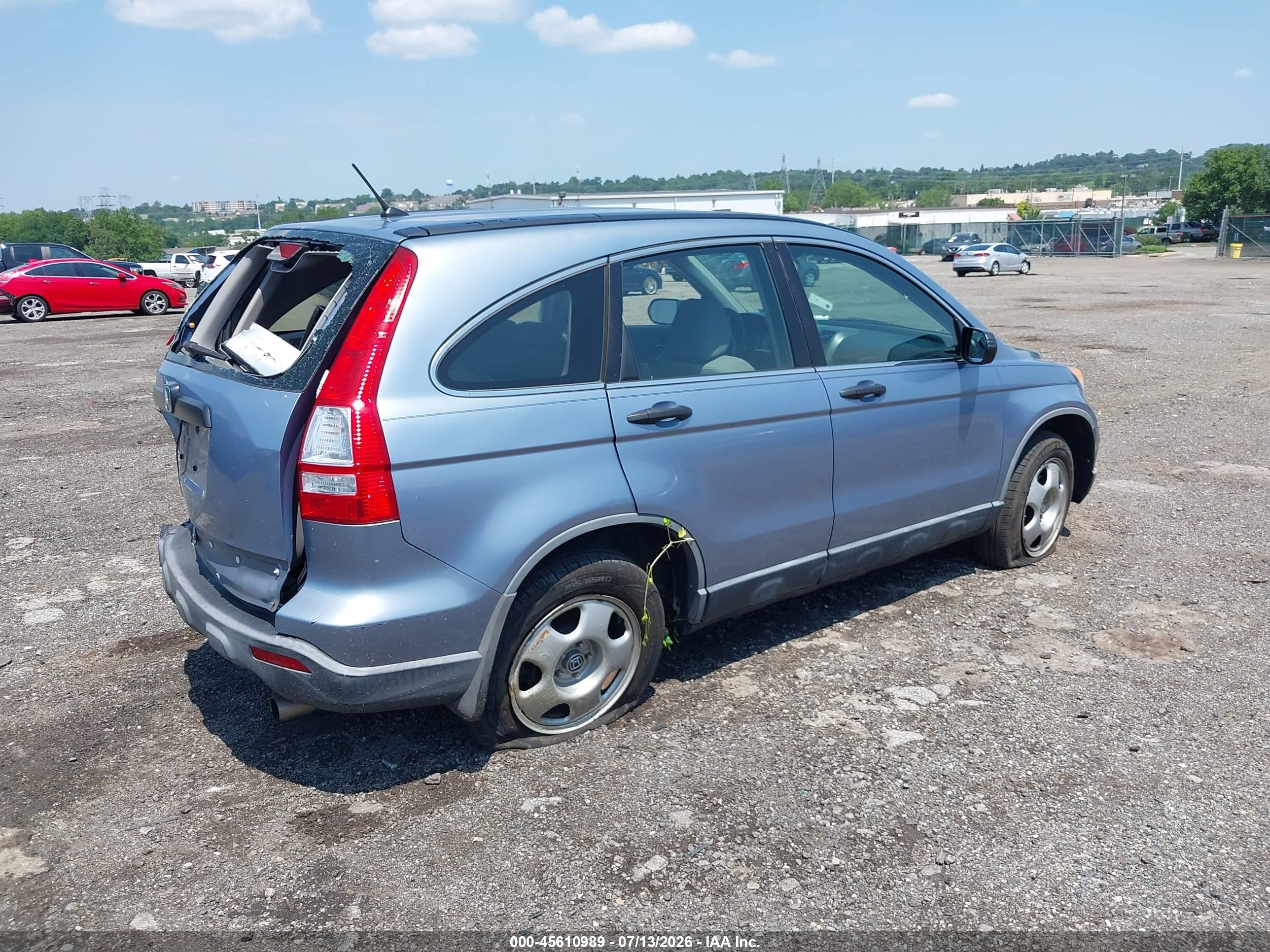 2007 Honda Cr-v Lx Teal vin: JHLRE48387C010589