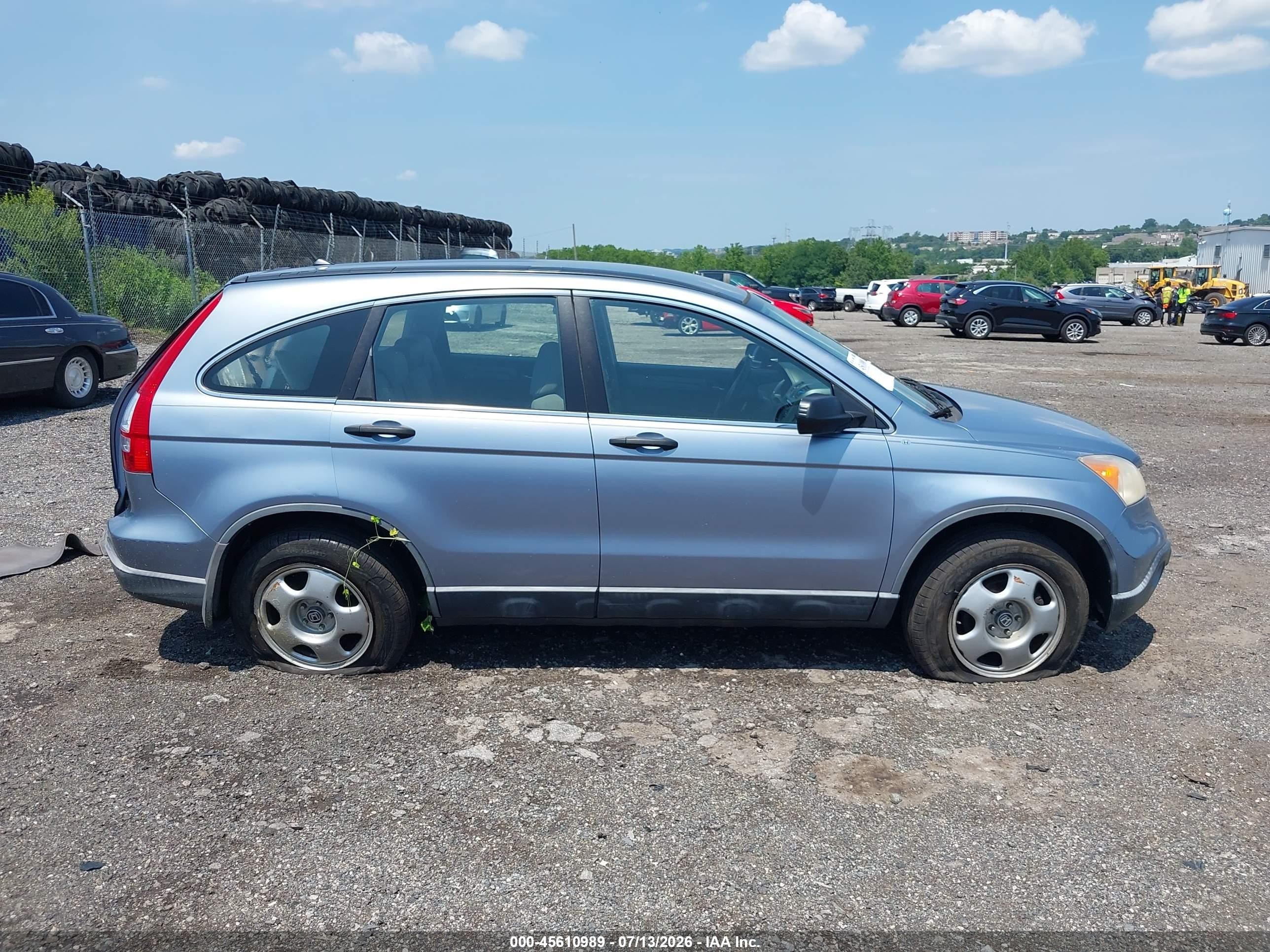 2007 Honda Cr-v Lx Teal vin: JHLRE48387C010589