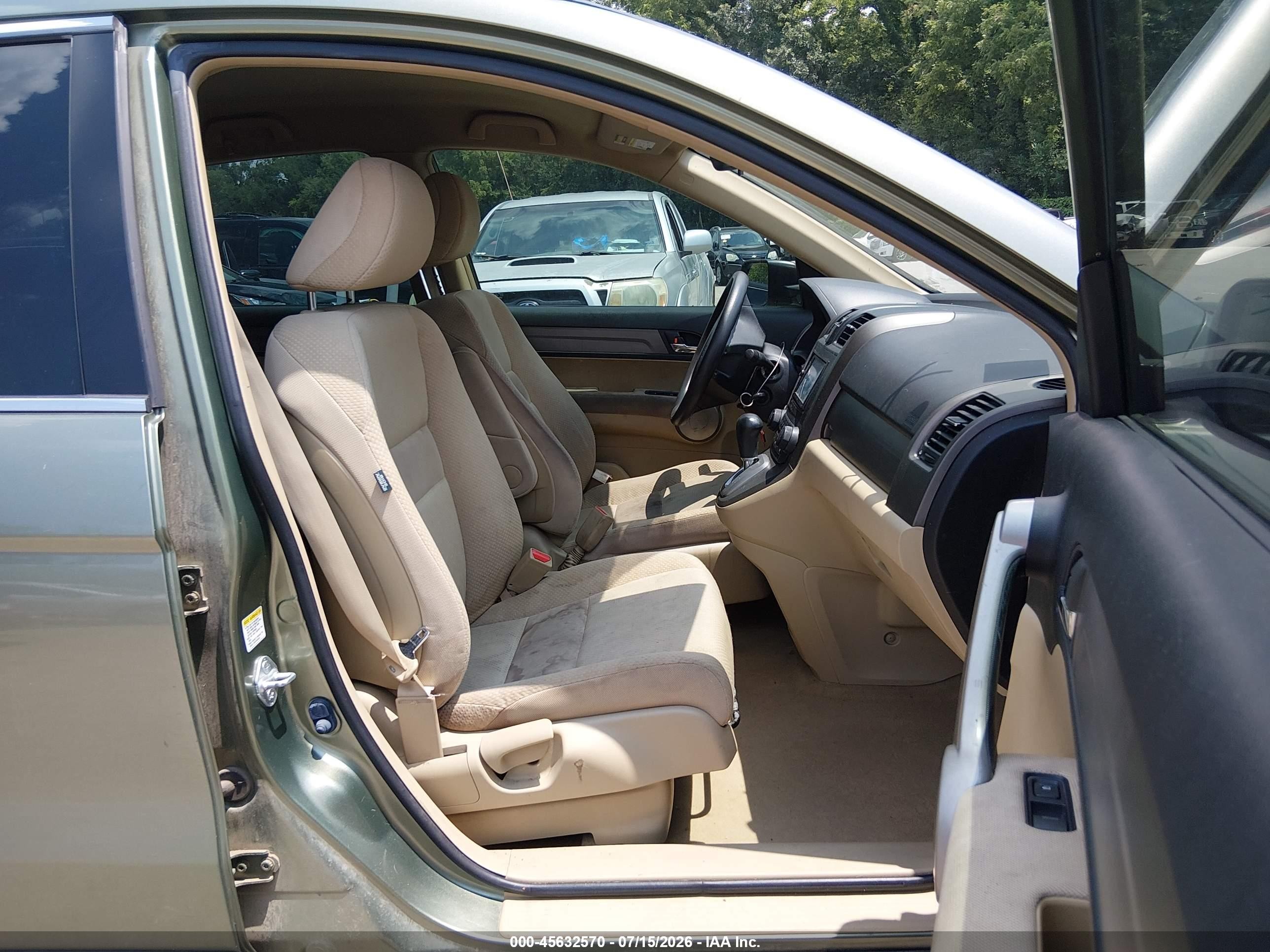 2007 Honda Cr-v Lx Green vin: JHLRE48387C012679
