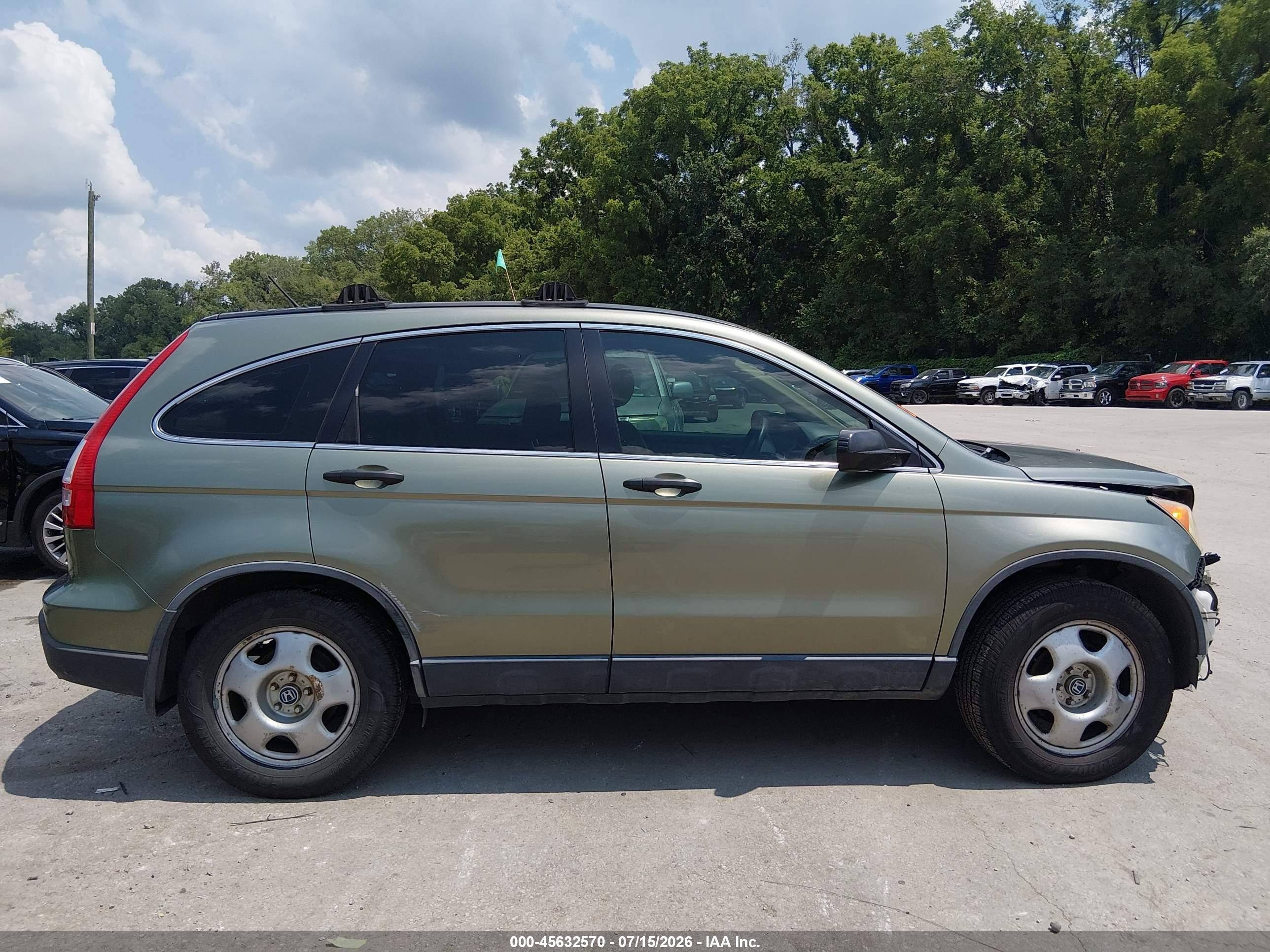 2007 Honda Cr-v Lx Green vin: JHLRE48387C012679