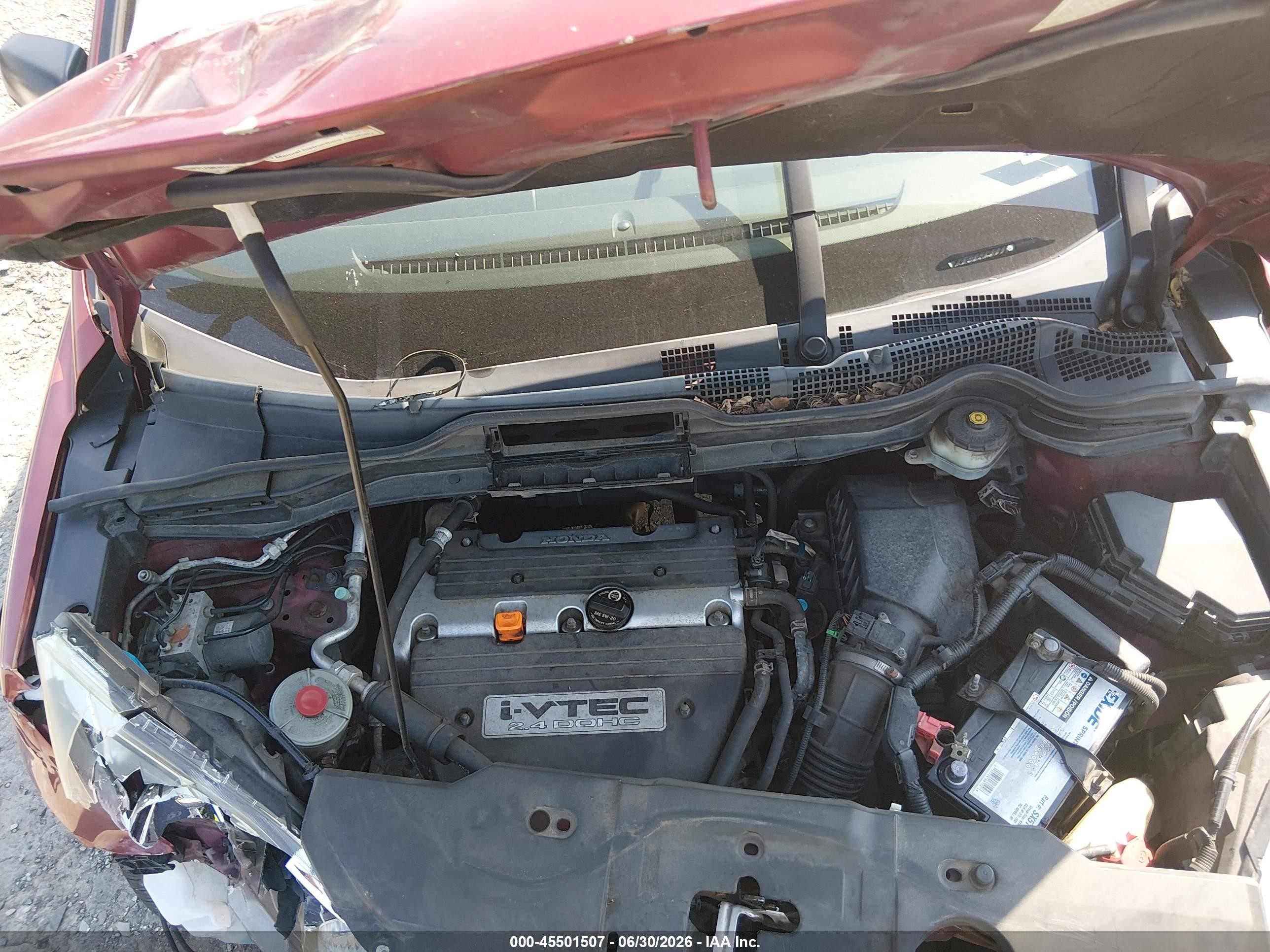 2007 Honda Cr-v Lx Red vin: JHLRE48387C056617