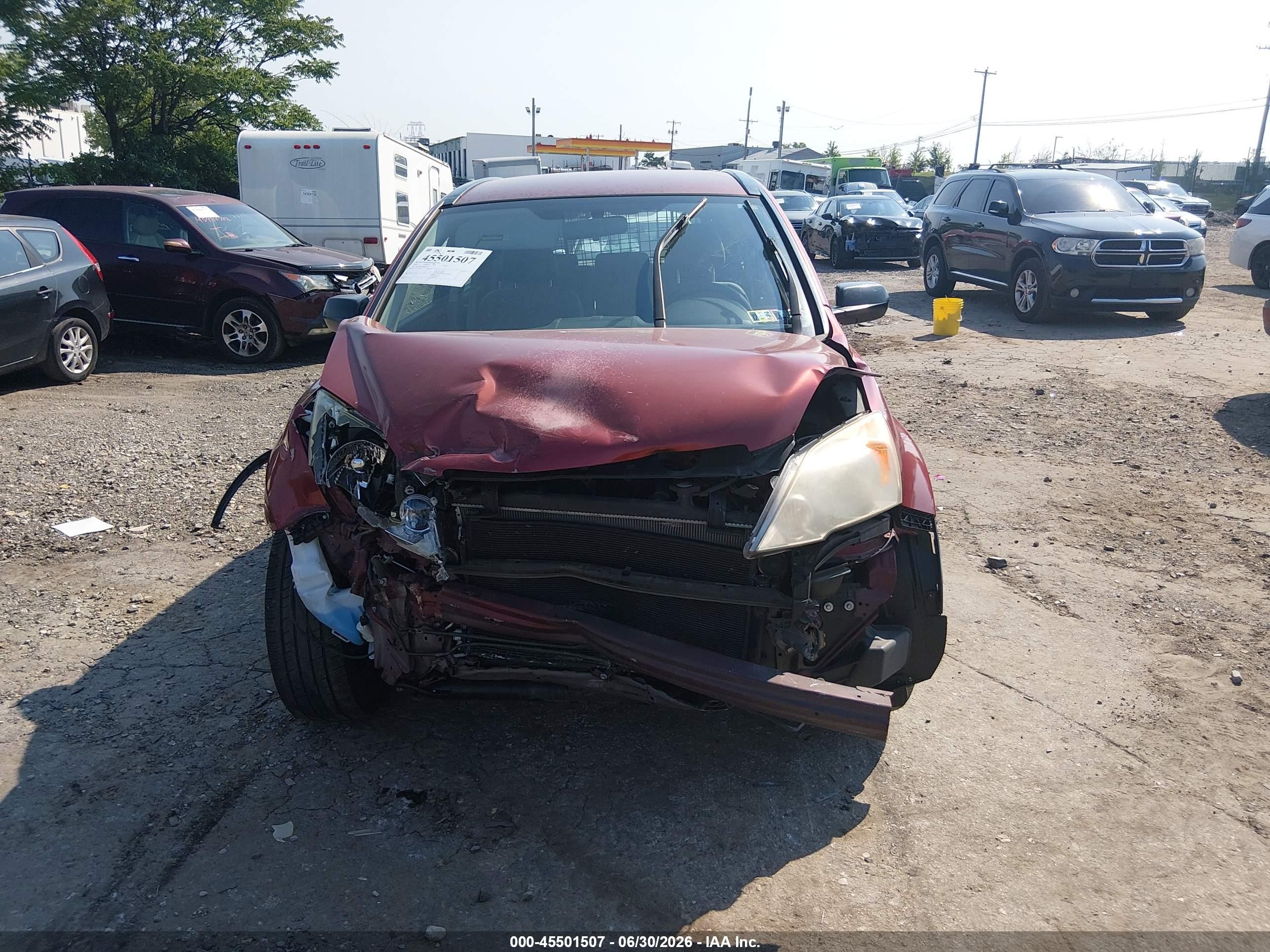 2007 Honda Cr-v Lx Red vin: JHLRE48387C056617