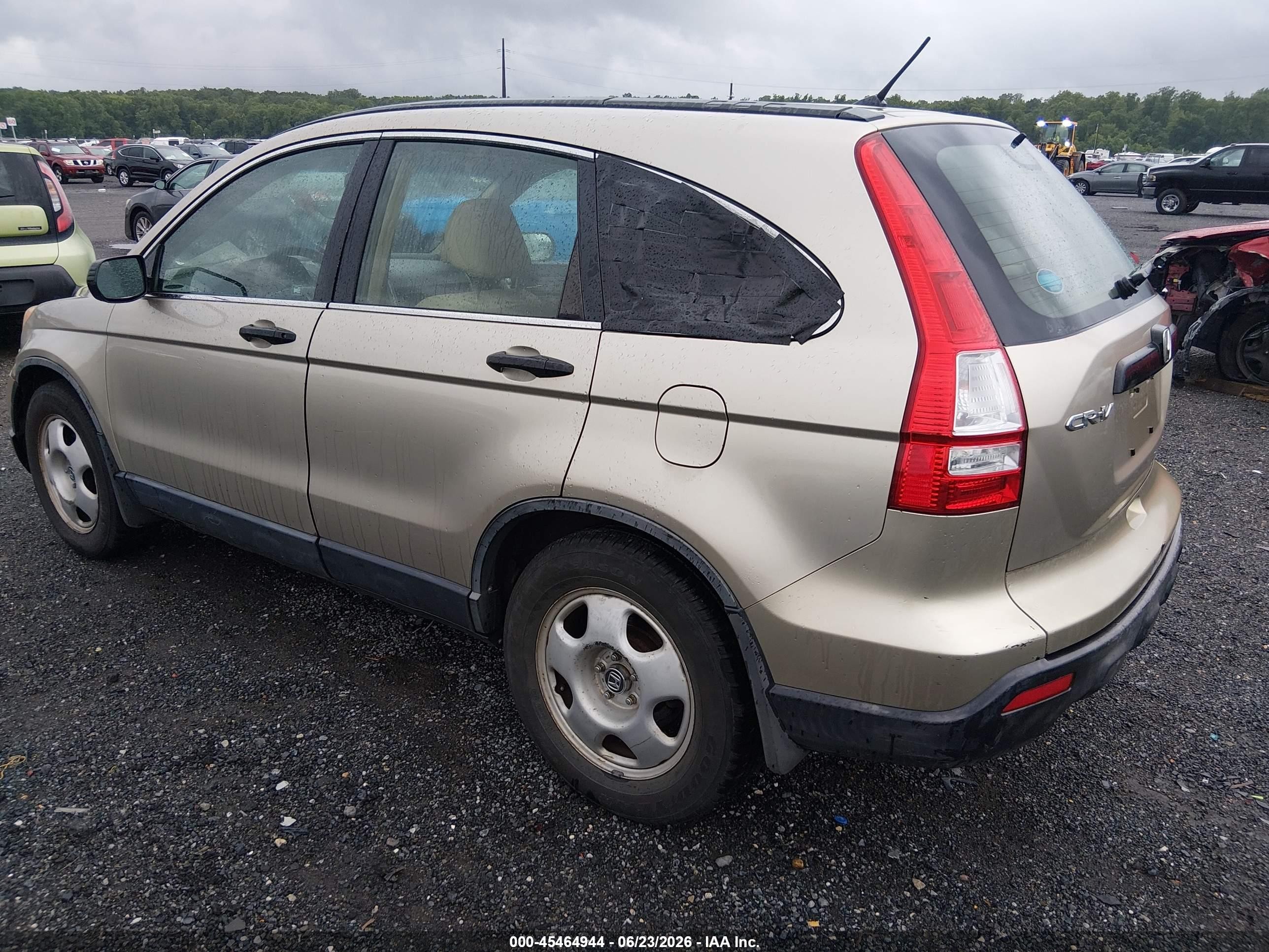 2007 Honda Cr-v Lx Gold vin: JHLRE48387C057654