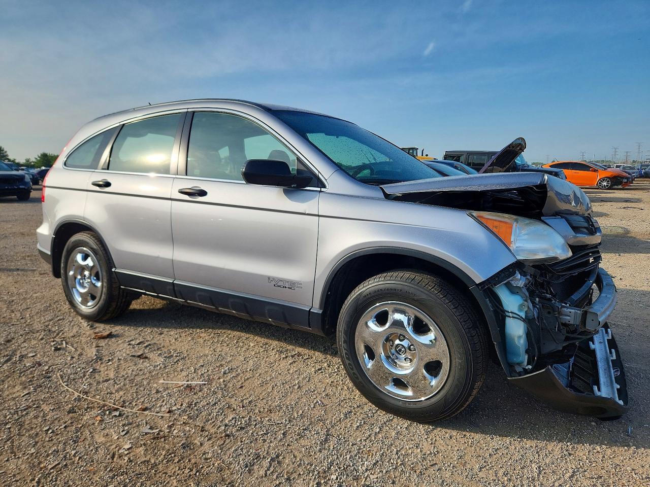 2008 Honda Cr-v Lx Silver vin: JHLRE48388C038216