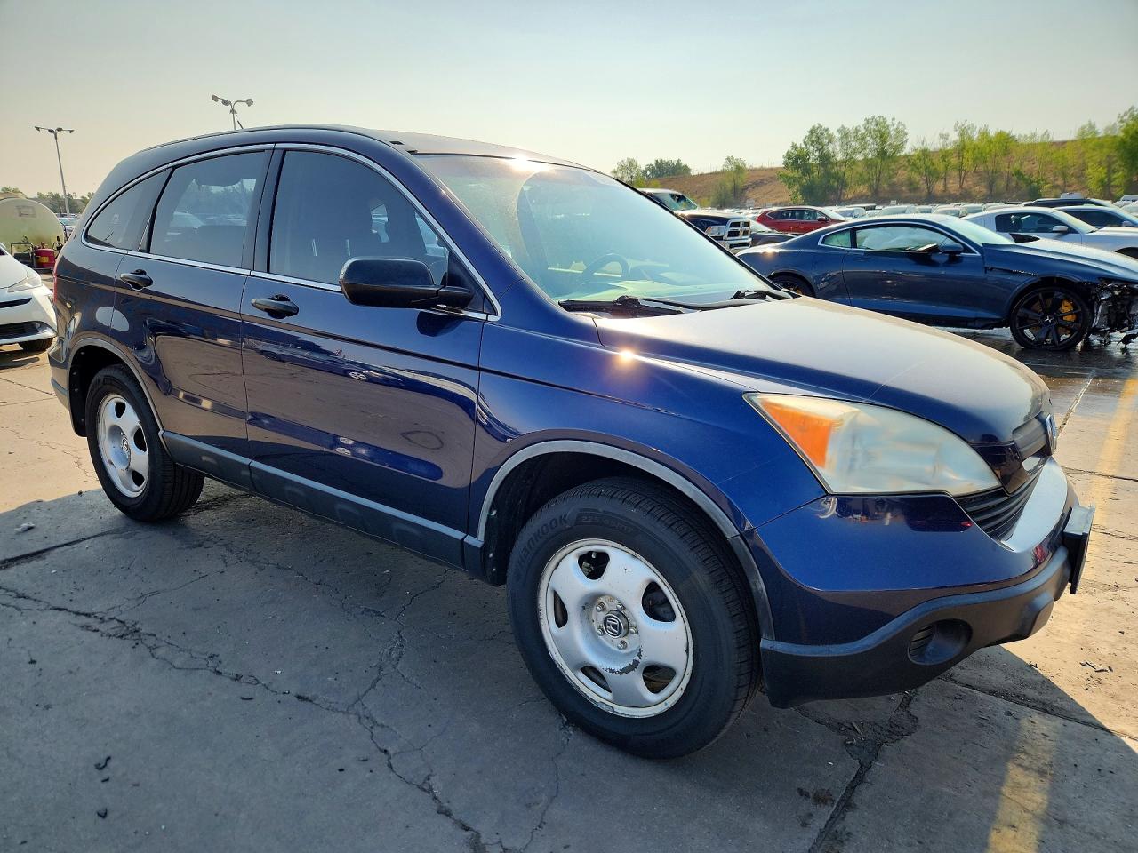 2008 Honda Cr-v Lx Blue vin: JHLRE48388C043612