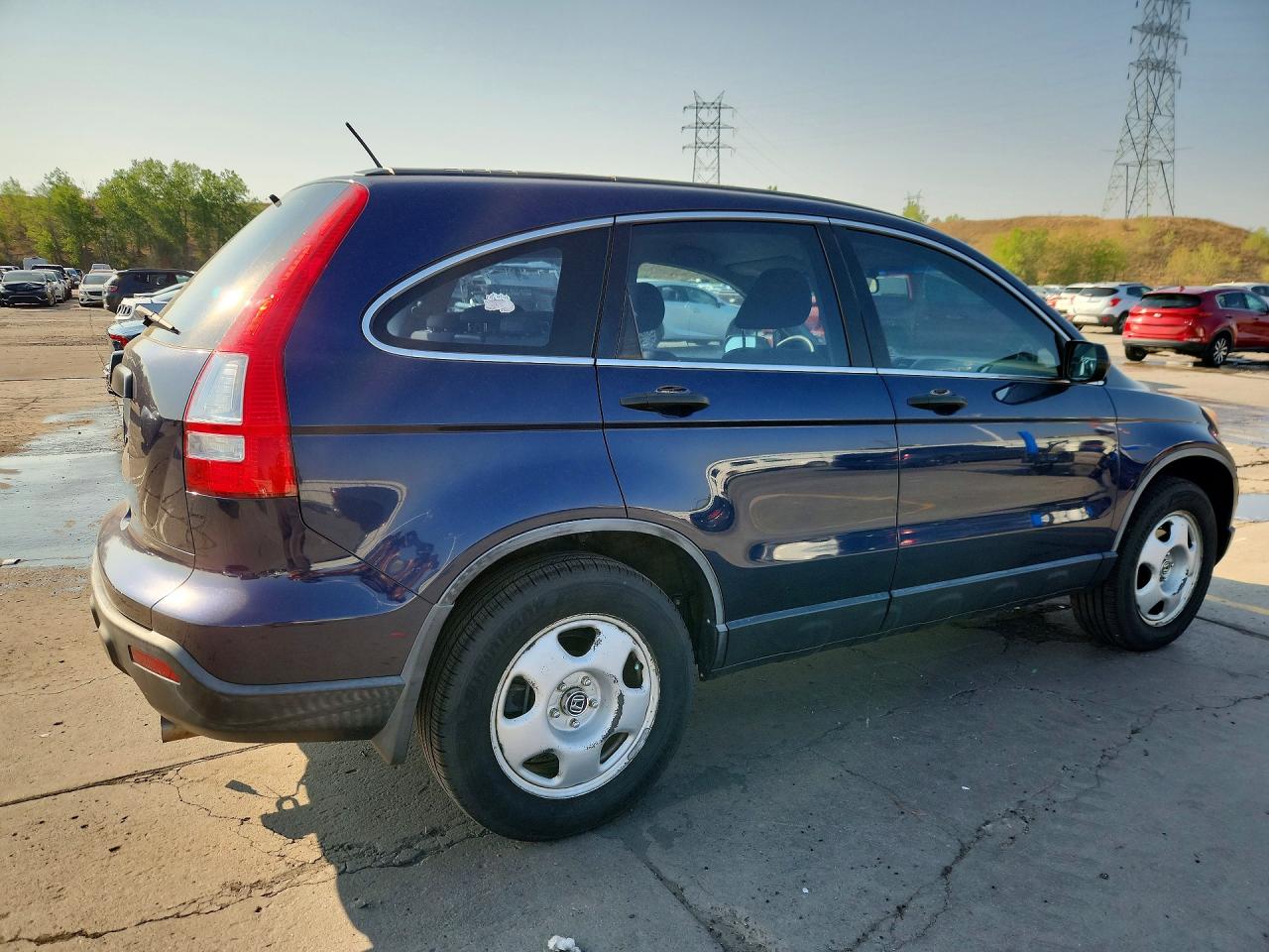 2008 Honda Cr-v Lx Blue vin: JHLRE48388C043612