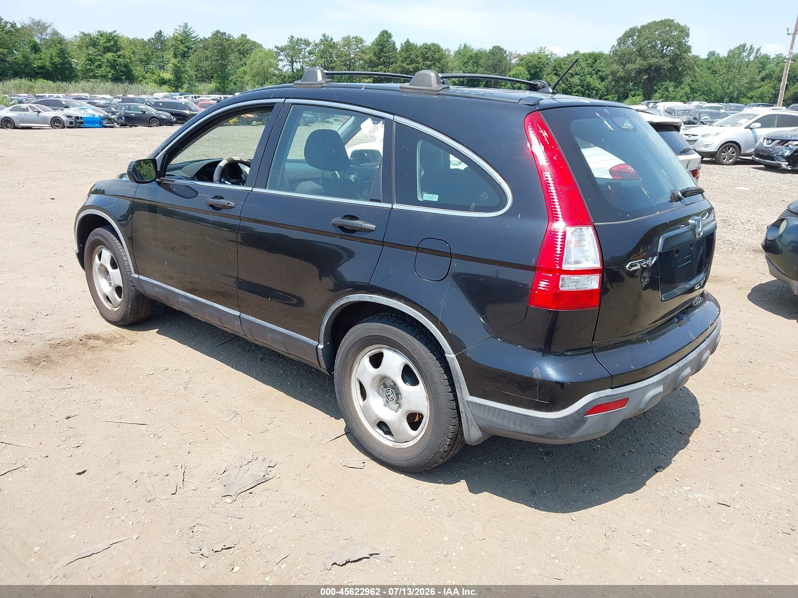 2008 Honda Cr-v Lx Black vin: JHLRE48388C057736