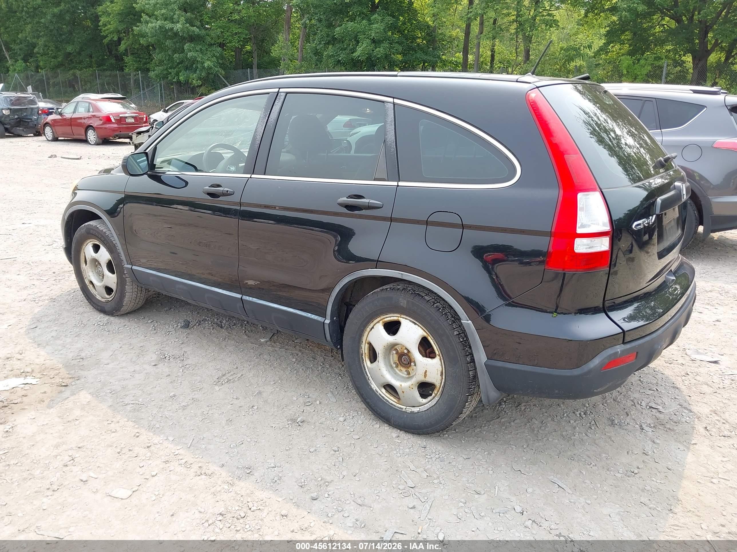 2008 Honda Cr-v Lx Black vin: JHLRE48388C076495