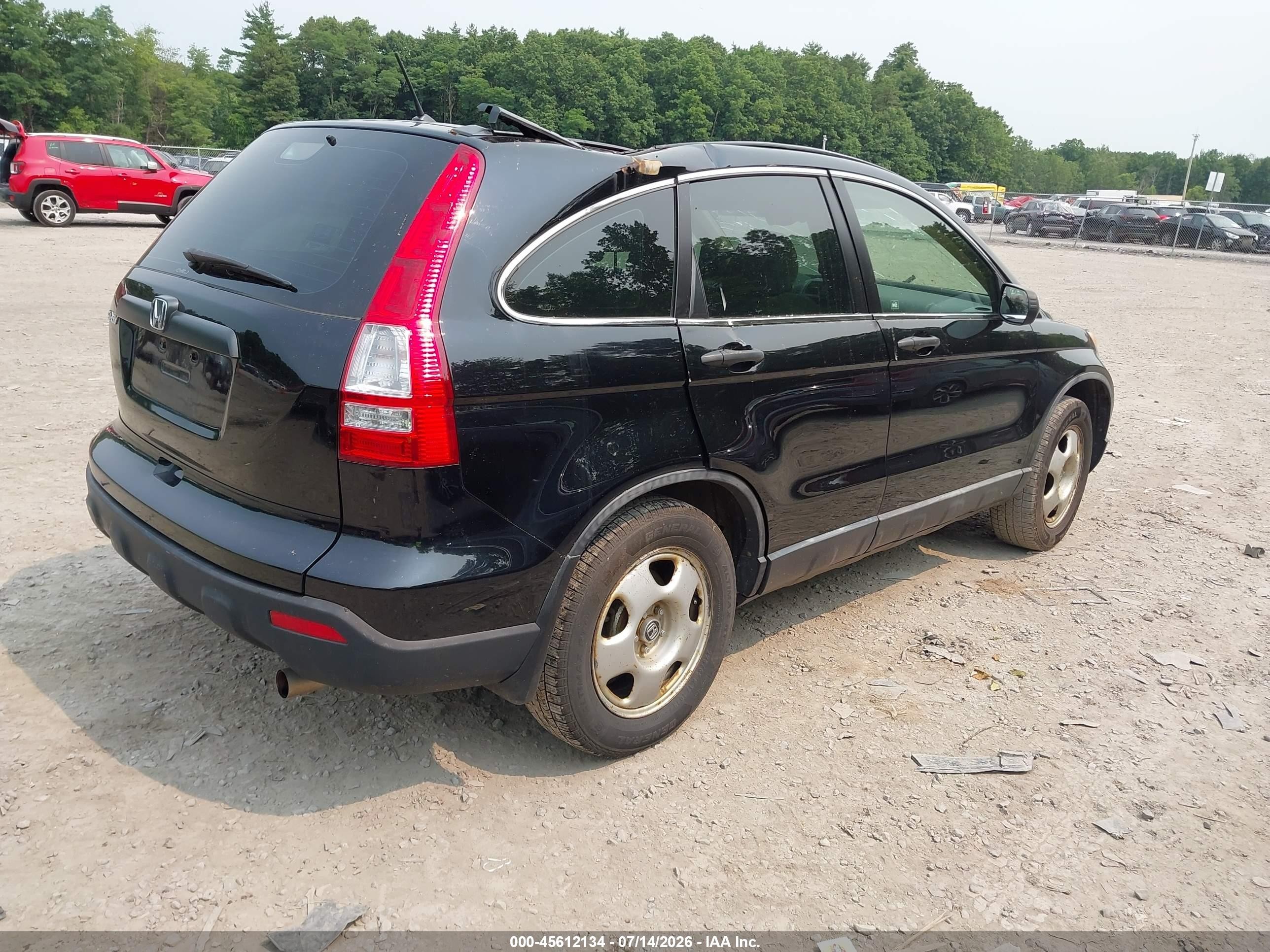 2008 Honda Cr-v Lx Black vin: JHLRE48388C076495