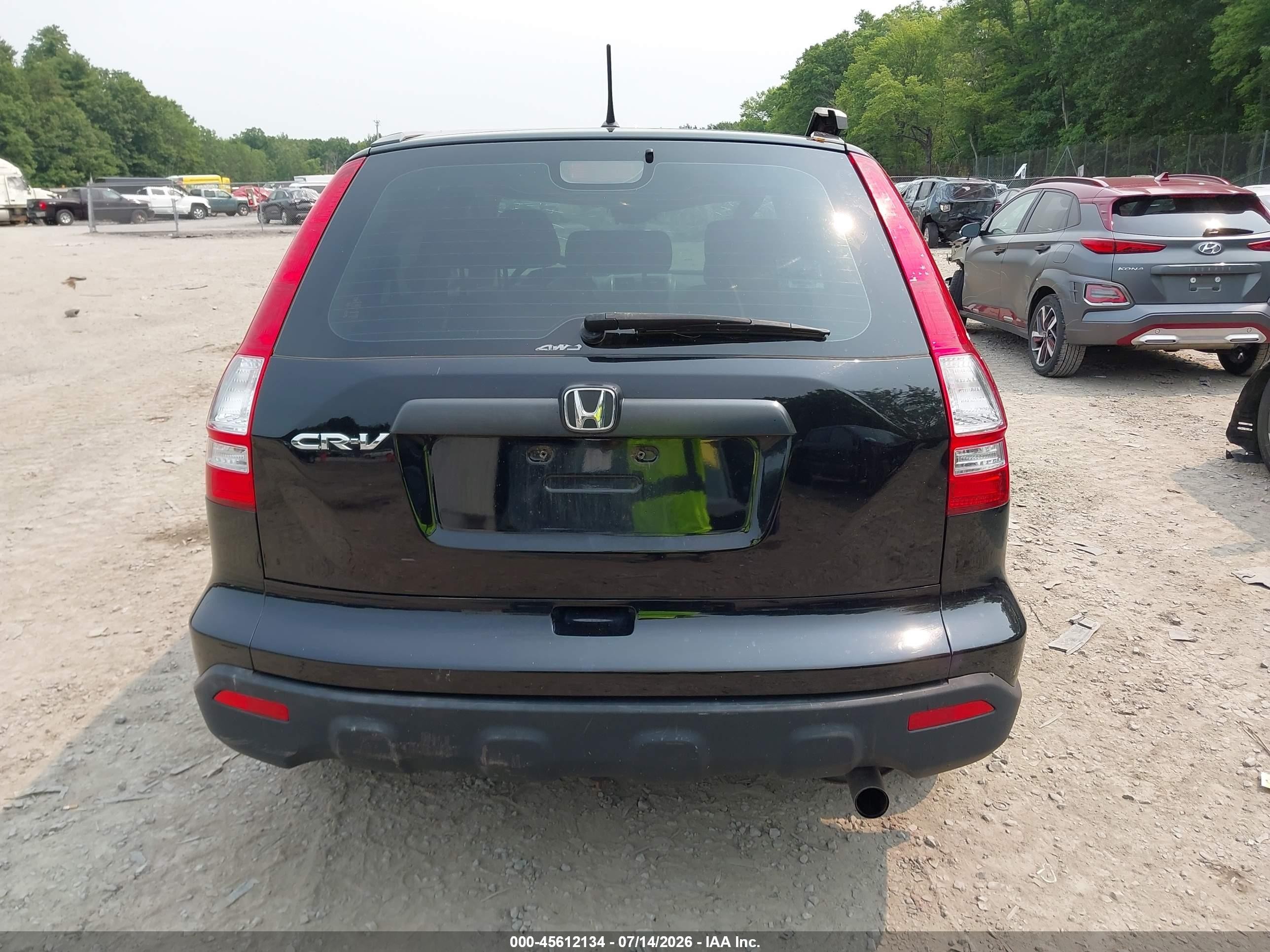 2008 Honda Cr-v Lx Black vin: JHLRE48388C076495