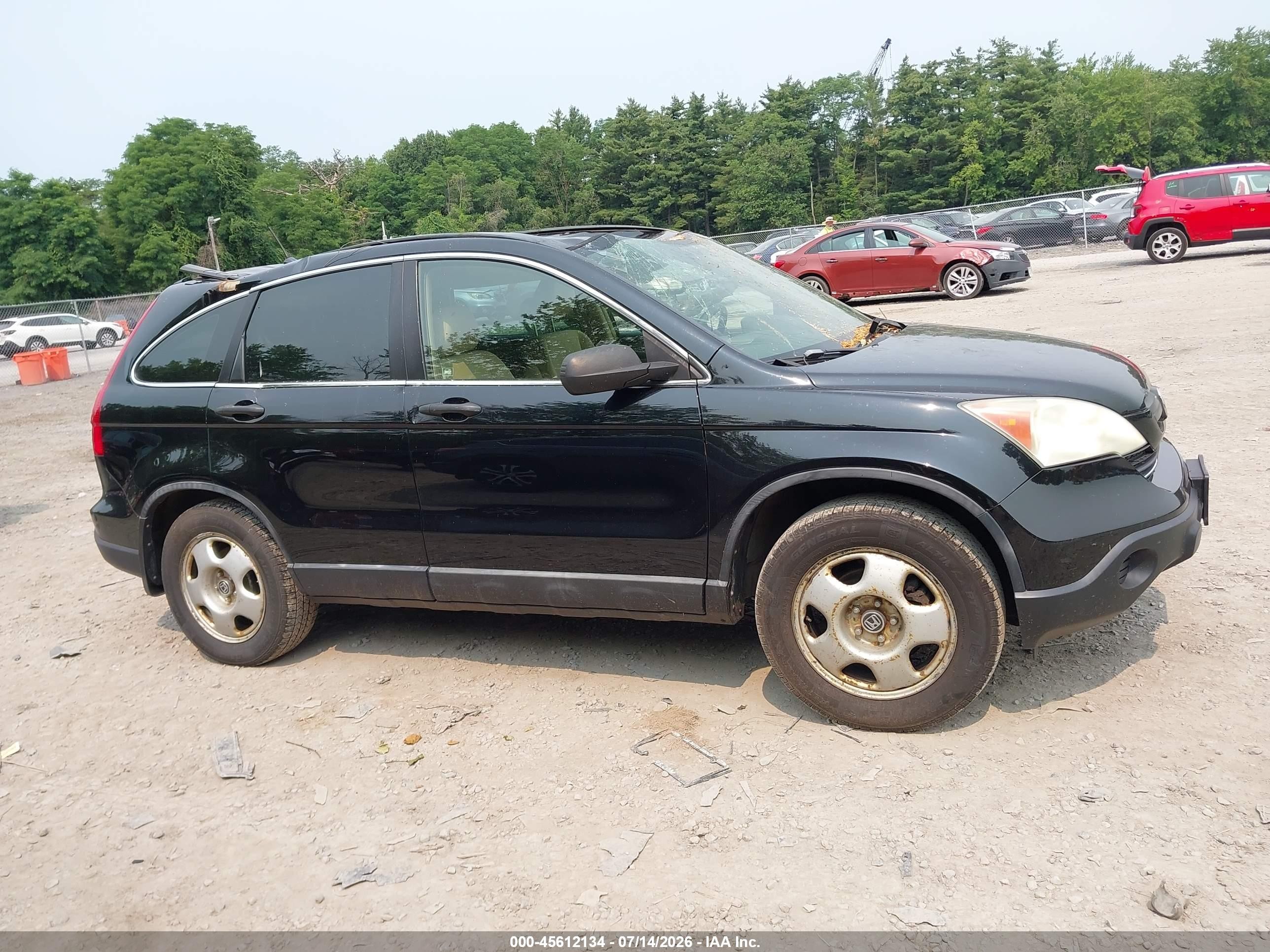 2008 Honda Cr-v Lx Black vin: JHLRE48388C076495