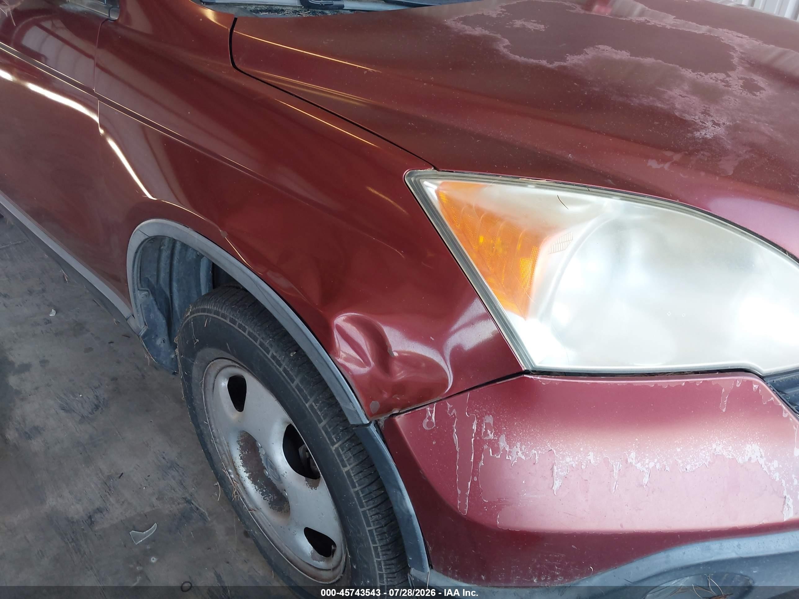 2009 Honda Cr-v Lx Бордовый vin: JHLRE48389C024835