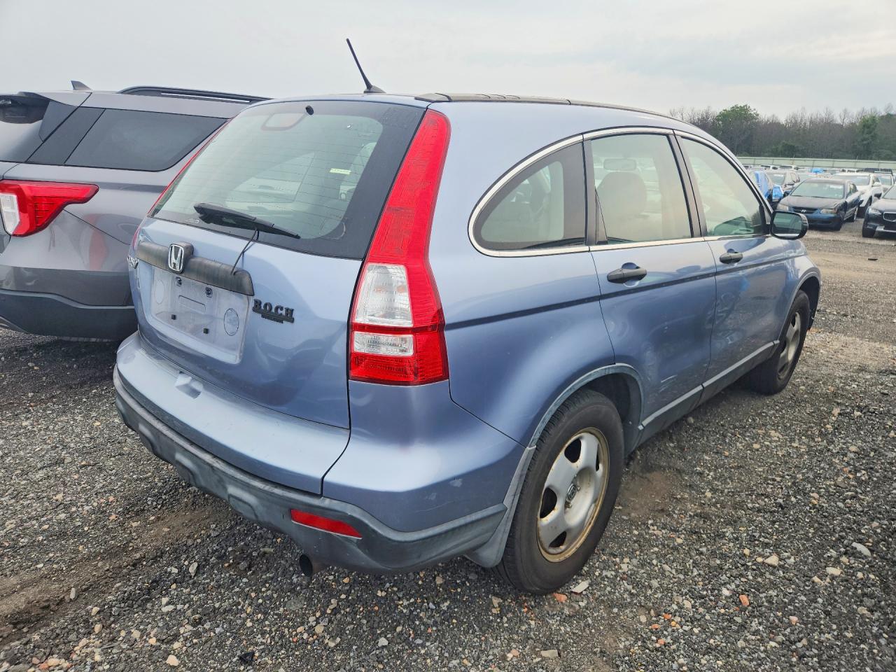 2007 Honda Cr-v Lx Blue vin: JHLRE48397C097323