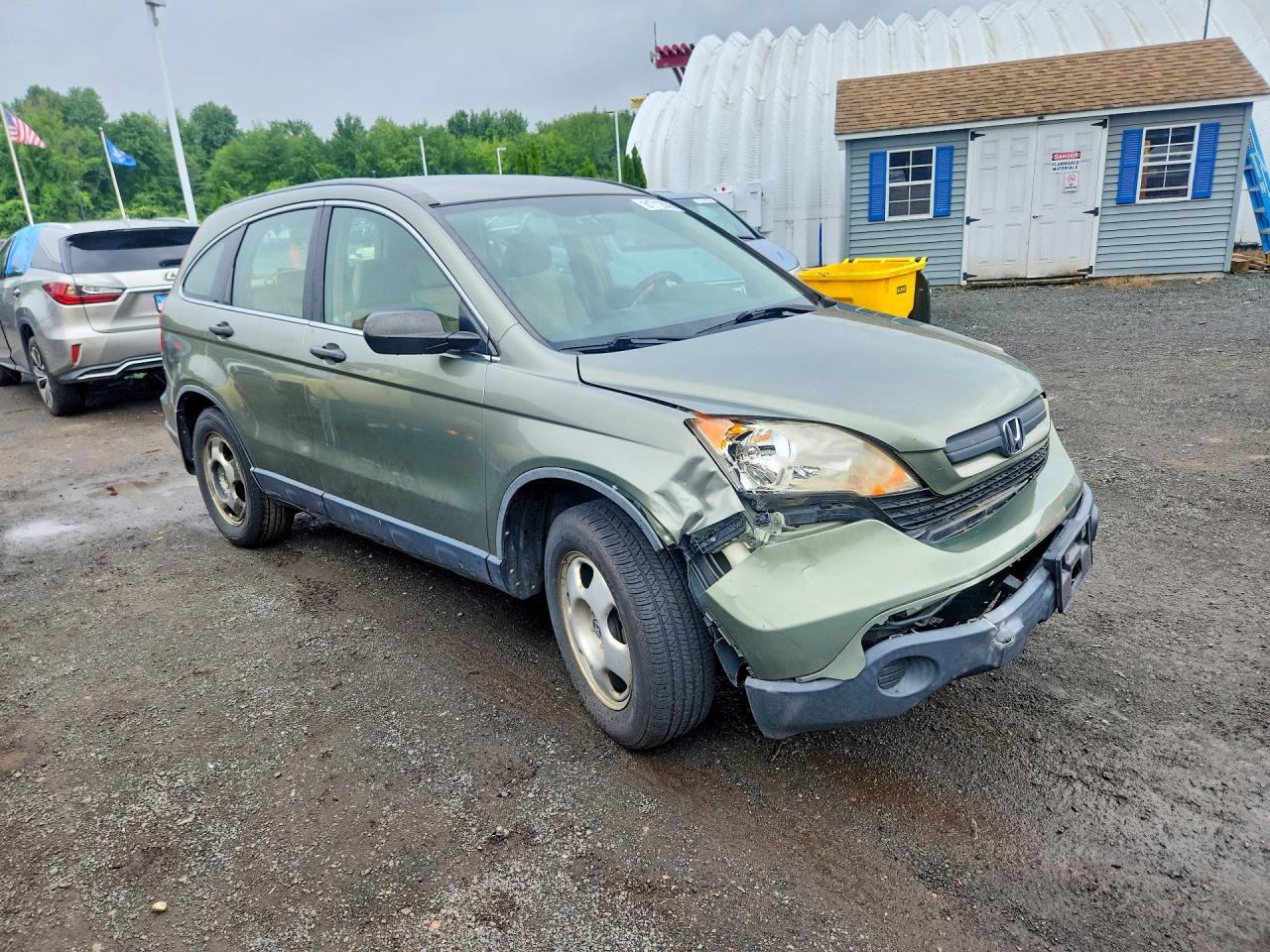 2008 Honda Cr-v Lx Green vin: JHLRE48398C022414