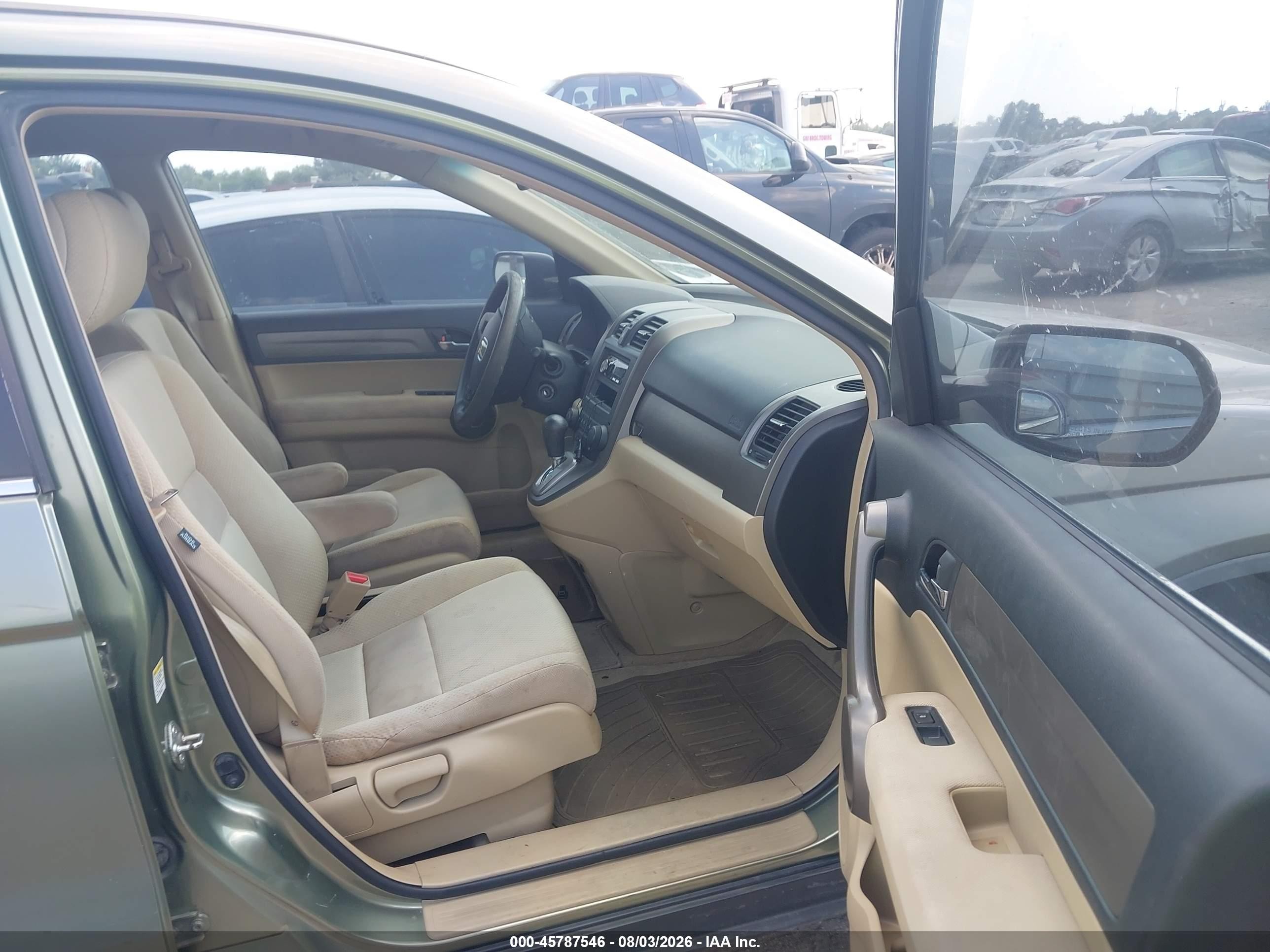 2008 Honda Cr-v Lx Green vin: JHLRE48398C031470
