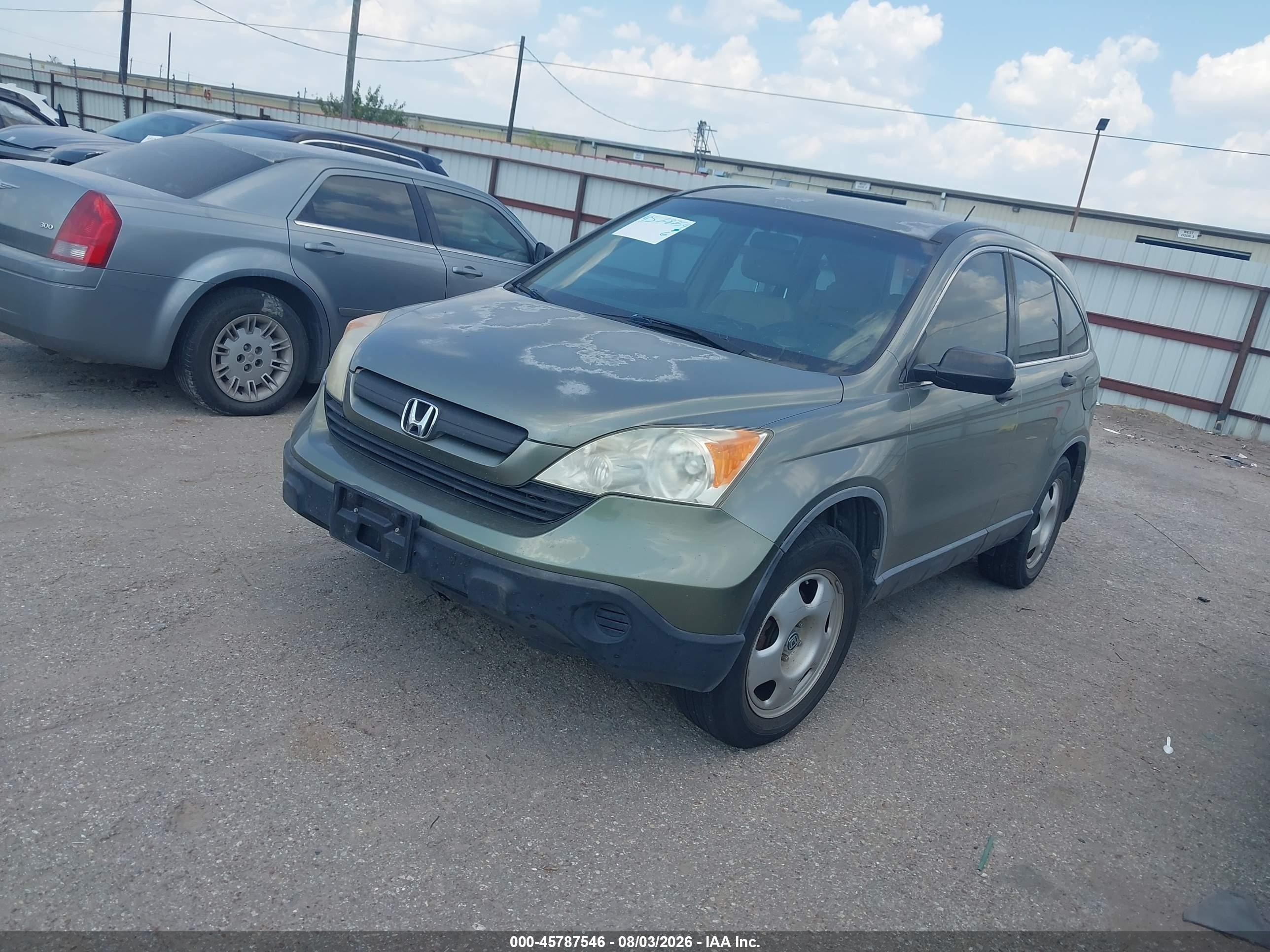 2008 Honda Cr-v Lx Green vin: JHLRE48398C031470