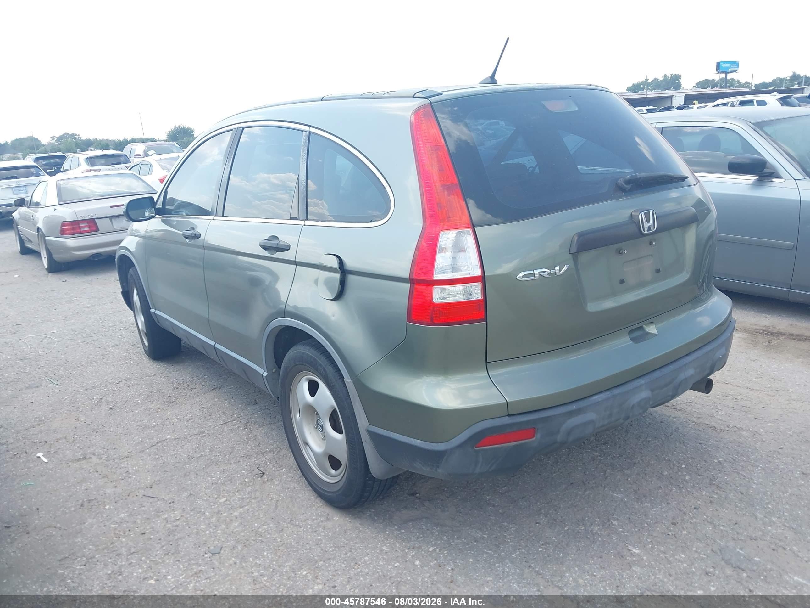 2008 Honda Cr-v Lx Green vin: JHLRE48398C031470
